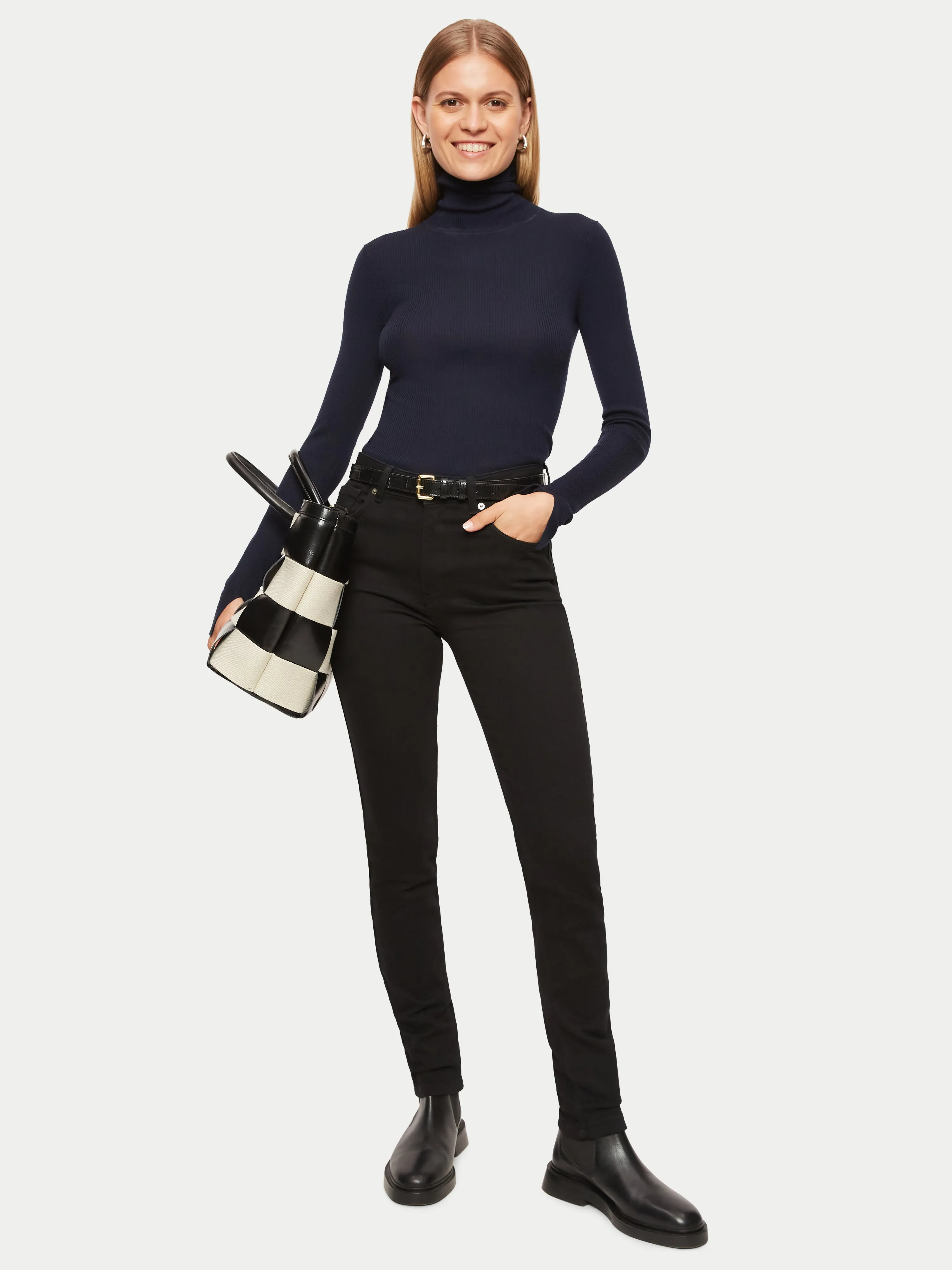 30" Hayne Slim Leg Jean | Black sold by Jigsaw product image thumbnail 2