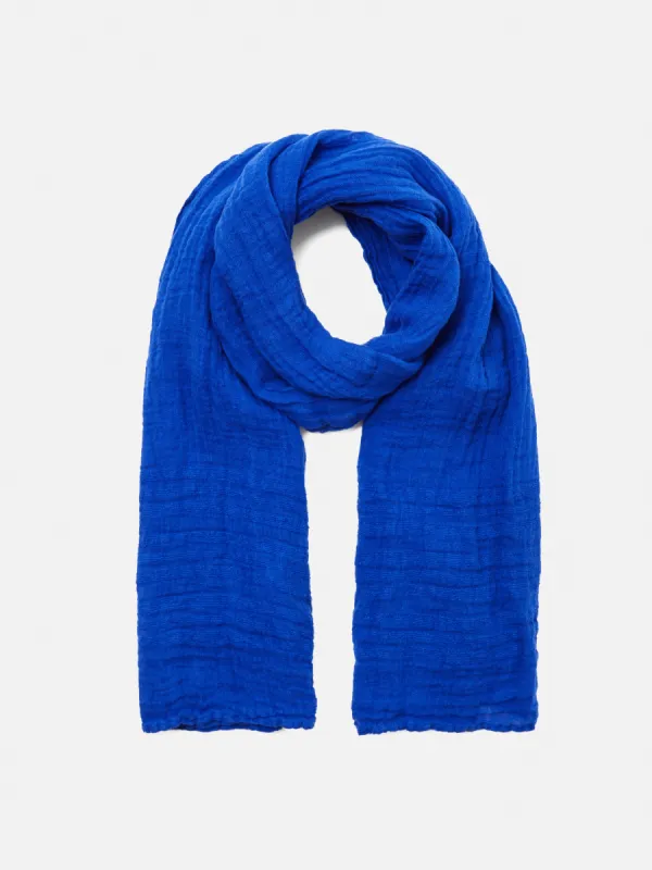 Linen Woven Scarf | Electric Blue sold by Jigsaw