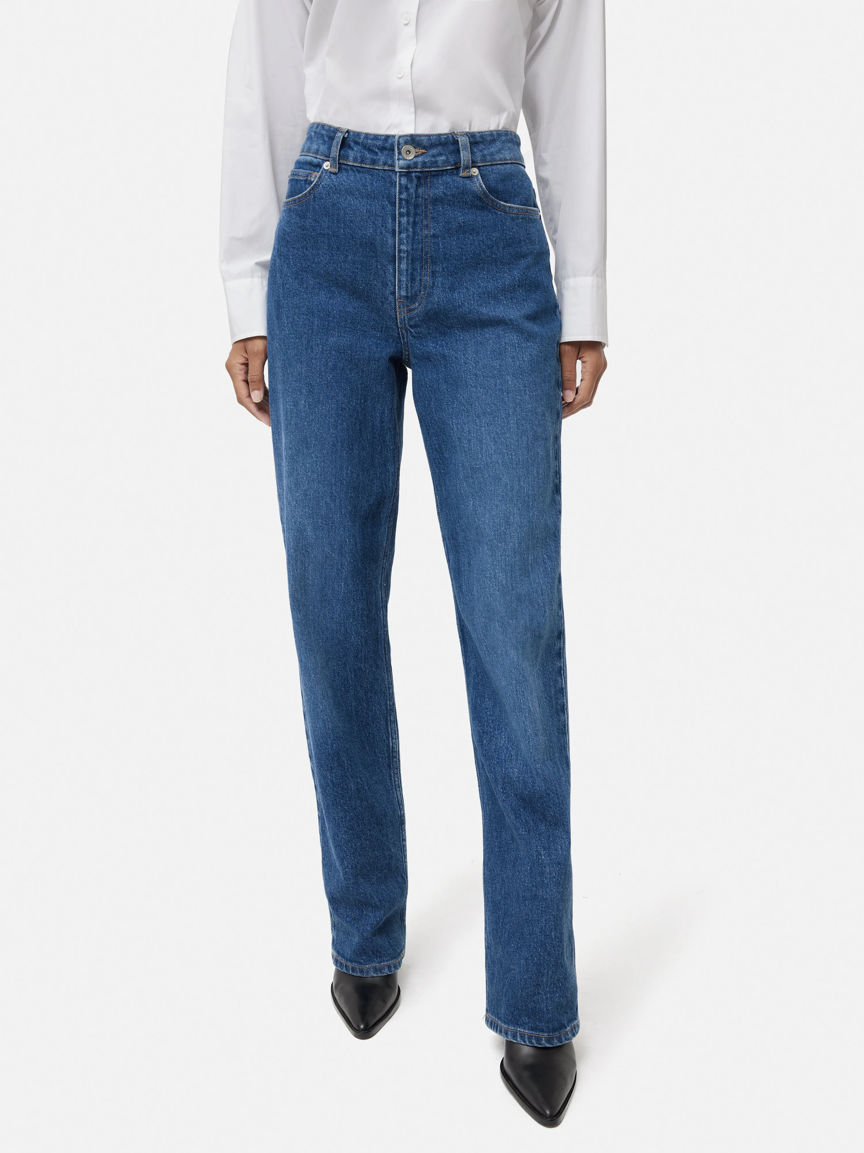 Regent Straight Leg Jean | Vintage Mid Blue sold by Jigsaw