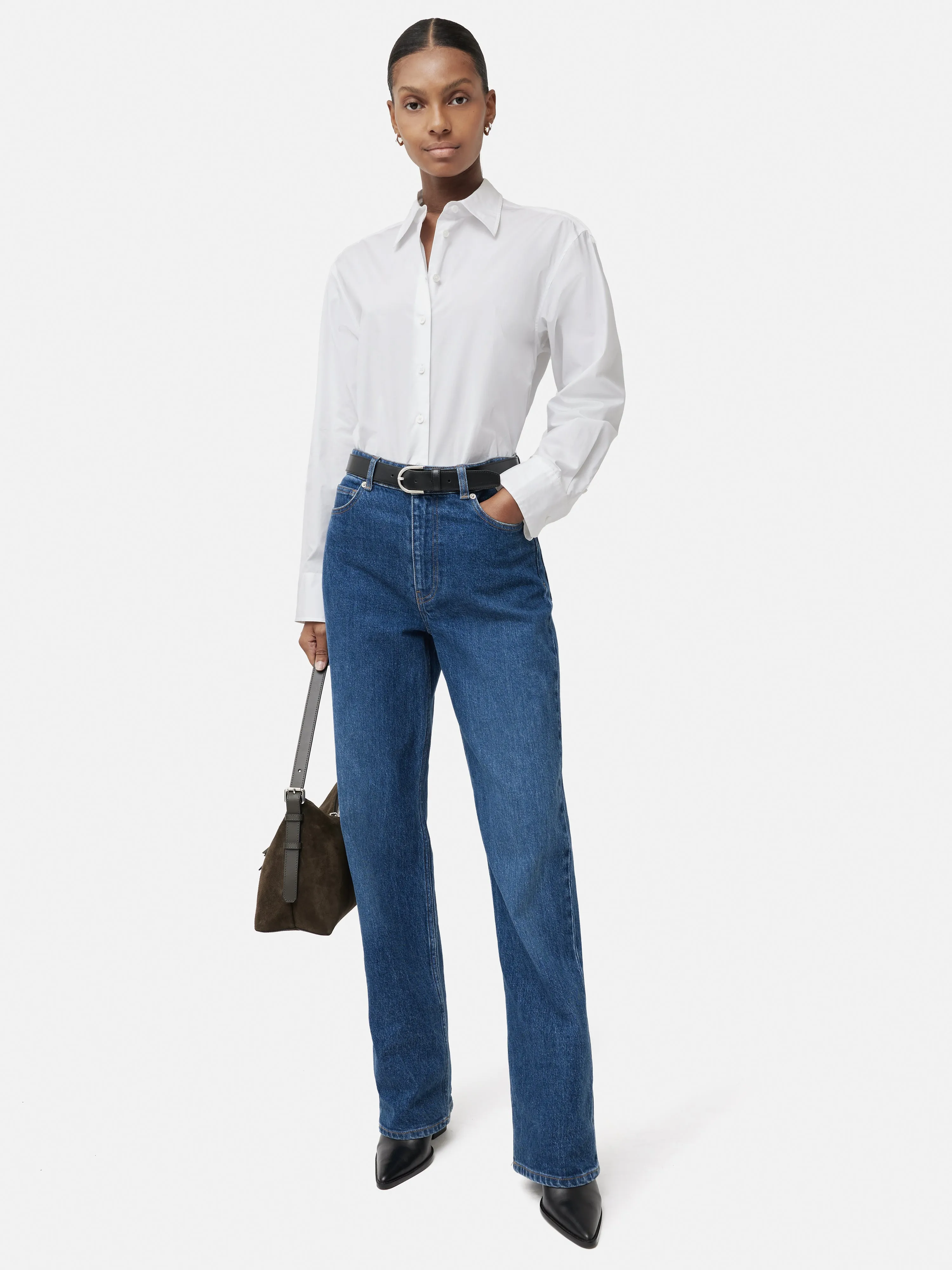 Regent Straight Leg Jean | Vintage Mid Blue sold by Jigsaw product image thumbnail 3