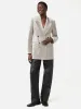 Velvet Double Breasted Blazer | Grey sold by Jigsaw