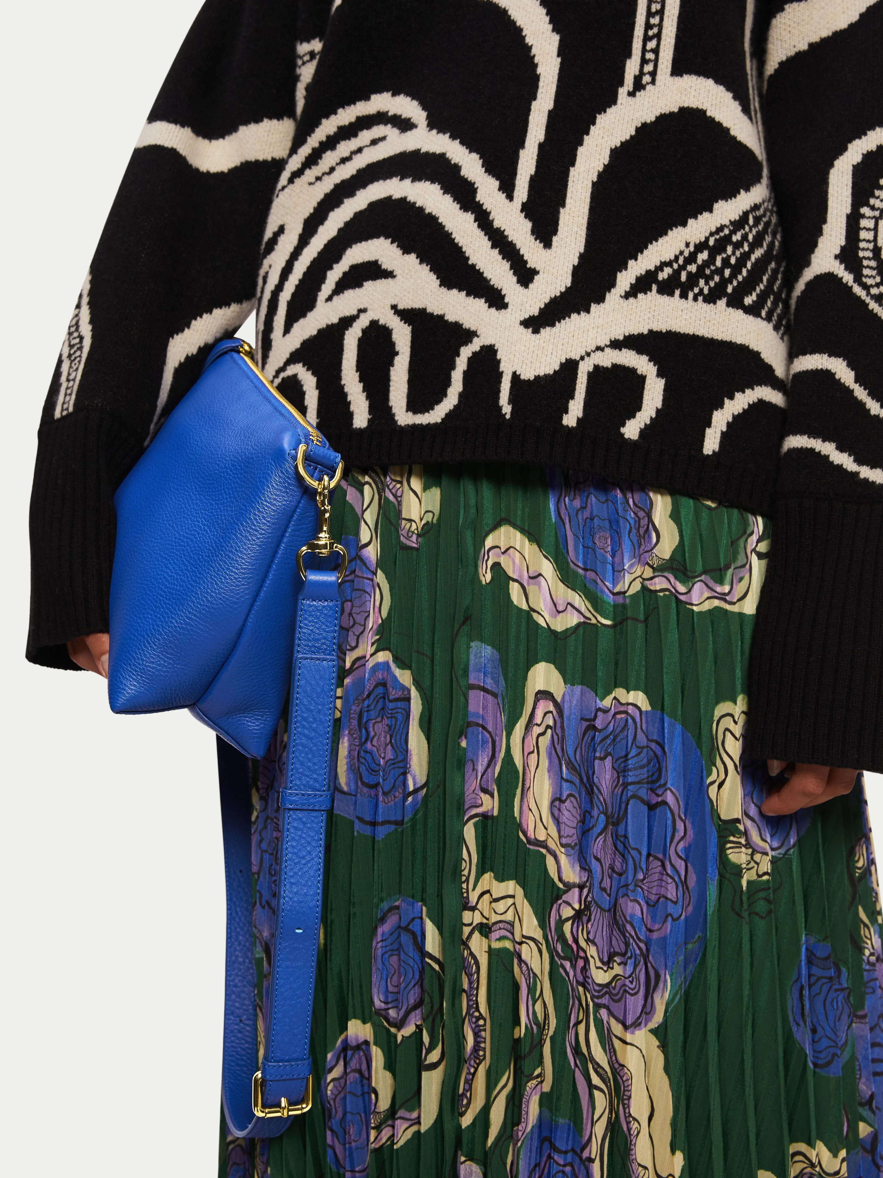 Ava Pebble Leather Crossbody | Blue sold by Jigsaw product image thumbnail 5