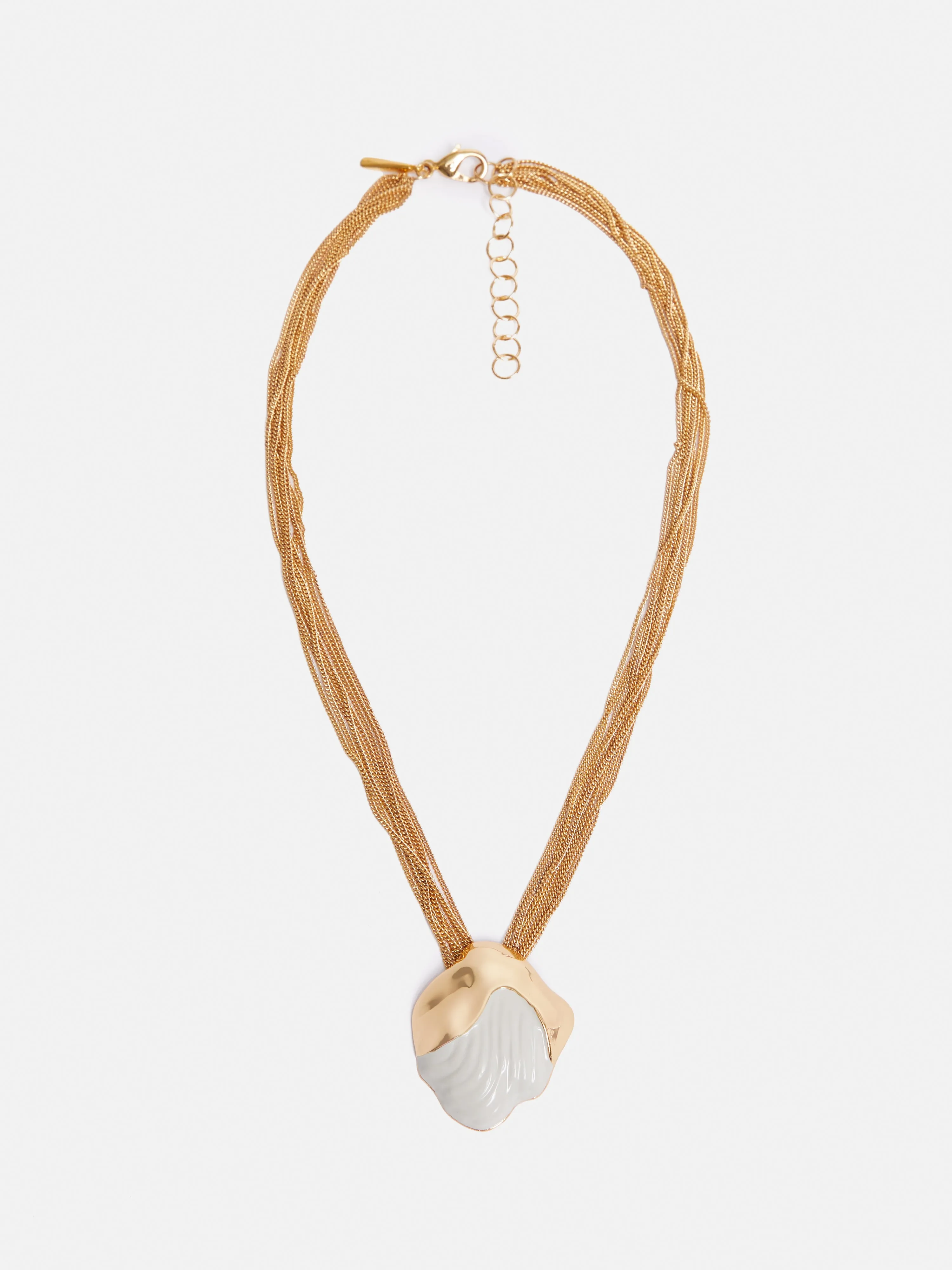 Textured Enamel Chain Necklace | Gold sold by Jigsaw
