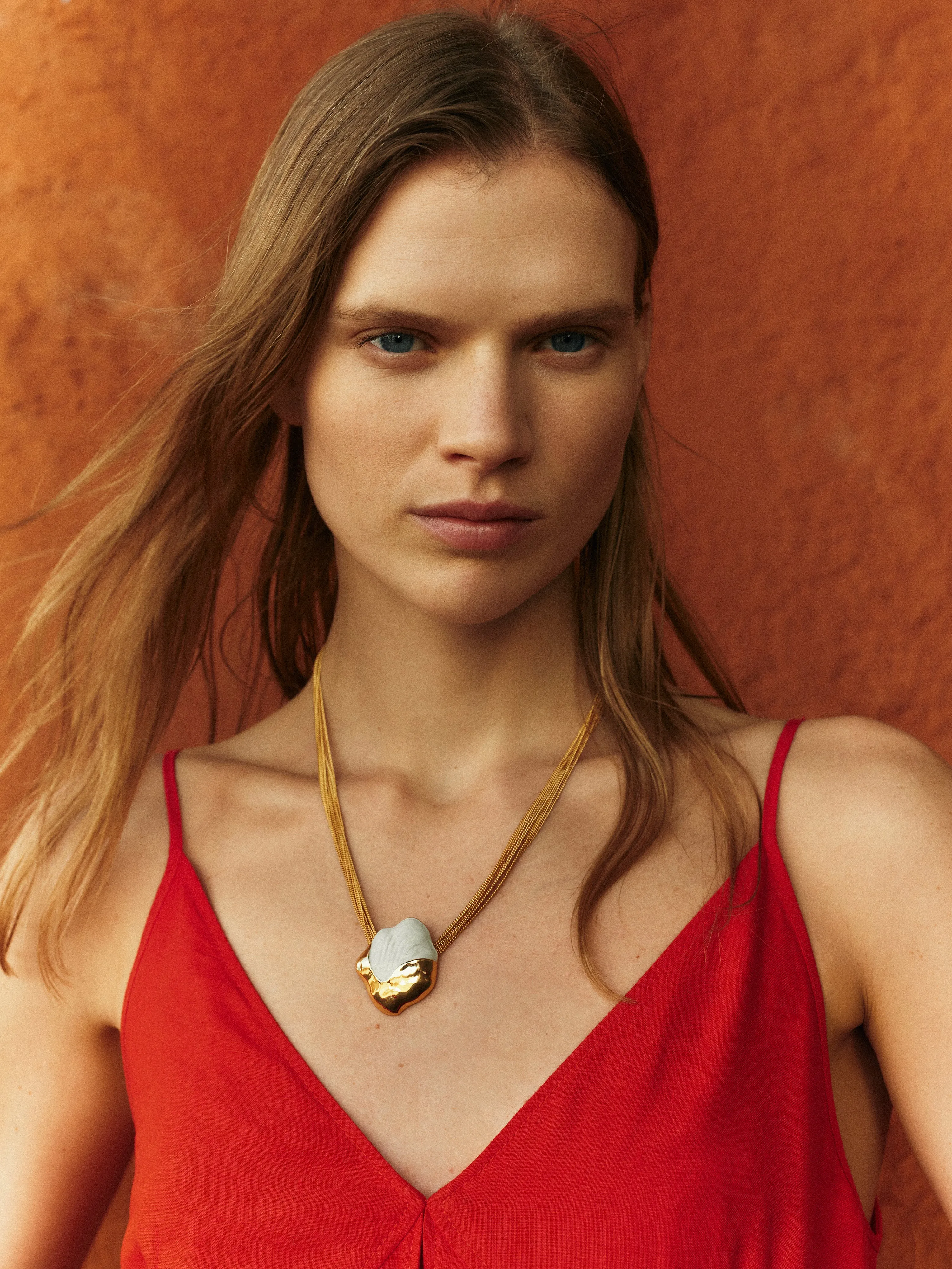 Textured Enamel Chain Necklace | Gold sold by Jigsaw product image thumbnail 2