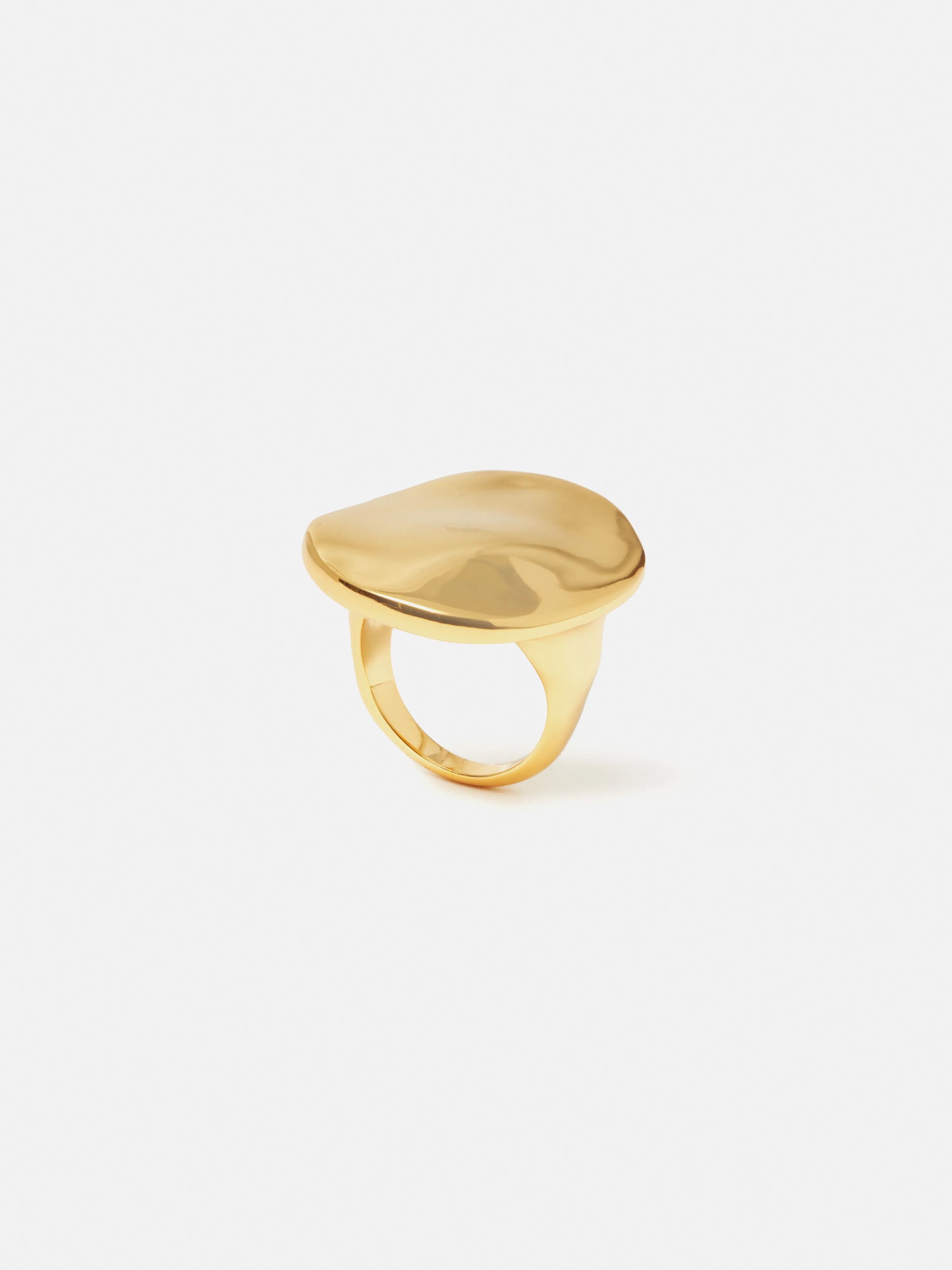 Hammered Disc Ring | Gold sold by Jigsaw