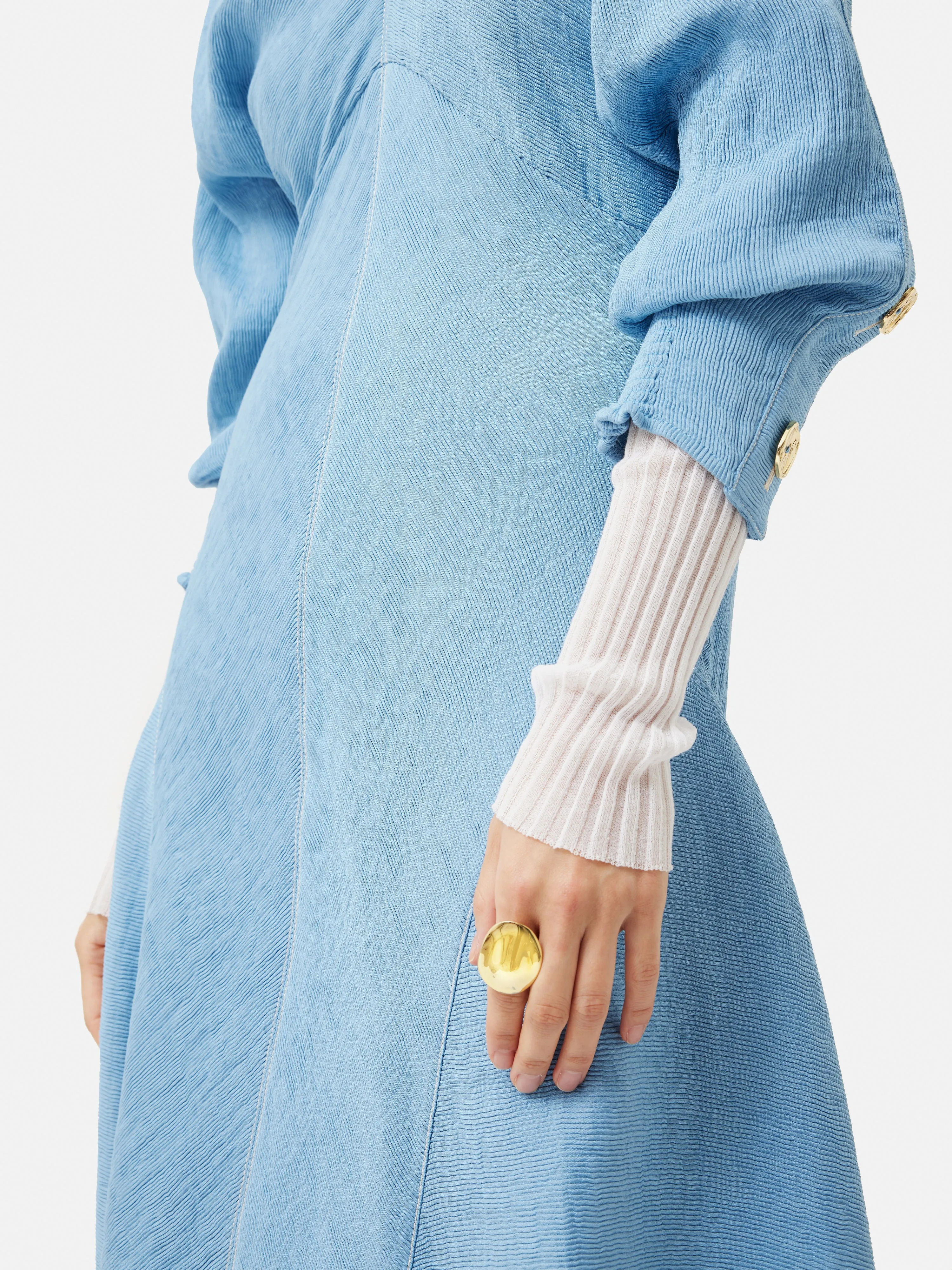 Hammered Disc Ring | Gold sold by Jigsaw product image thumbnail 5