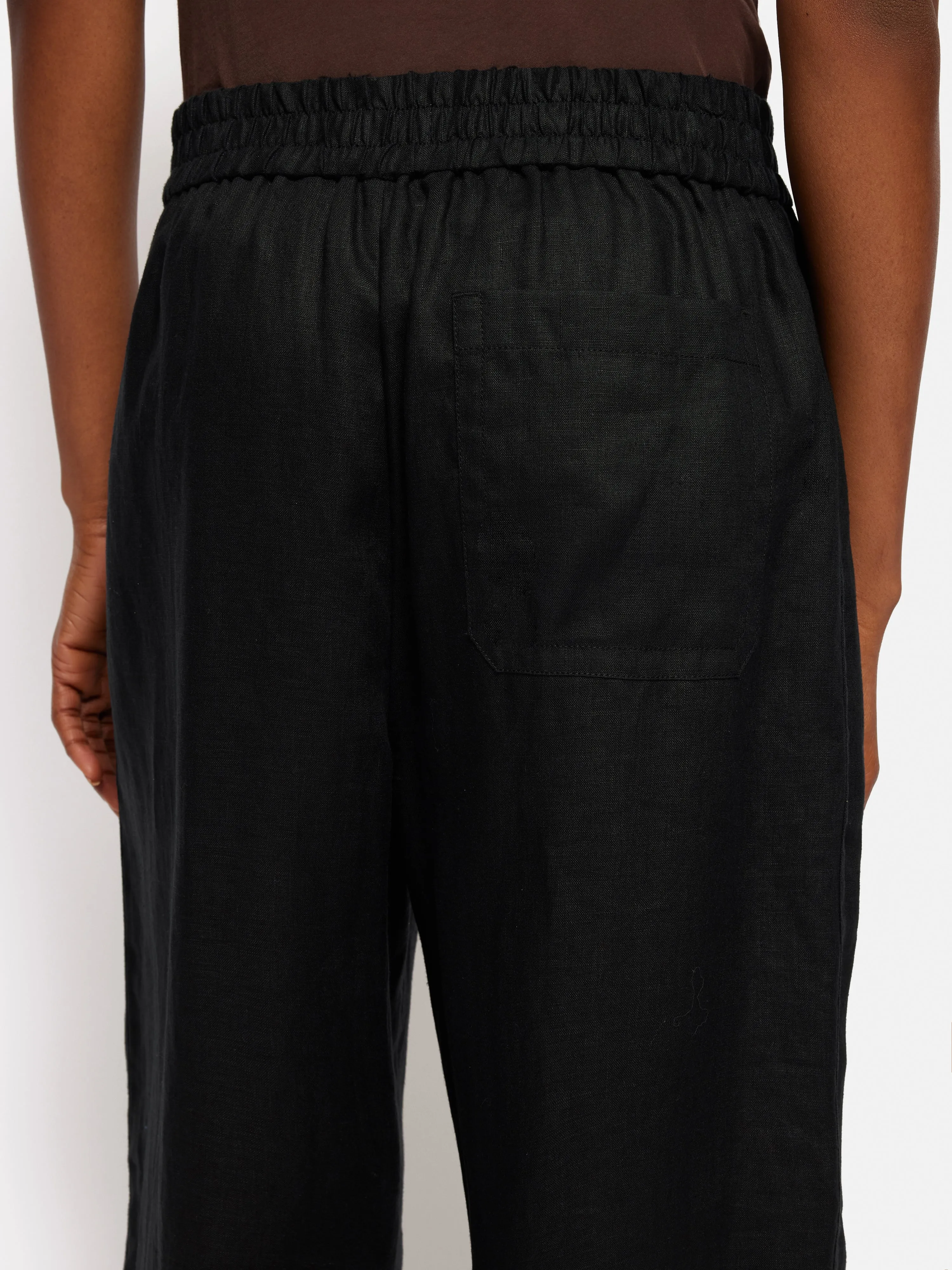 Linen Wide Leg Trouser | Black sold by Jigsaw product image thumbnail 4