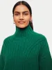 Soft Wool Rib Jumper | Green sold by Jigsaw