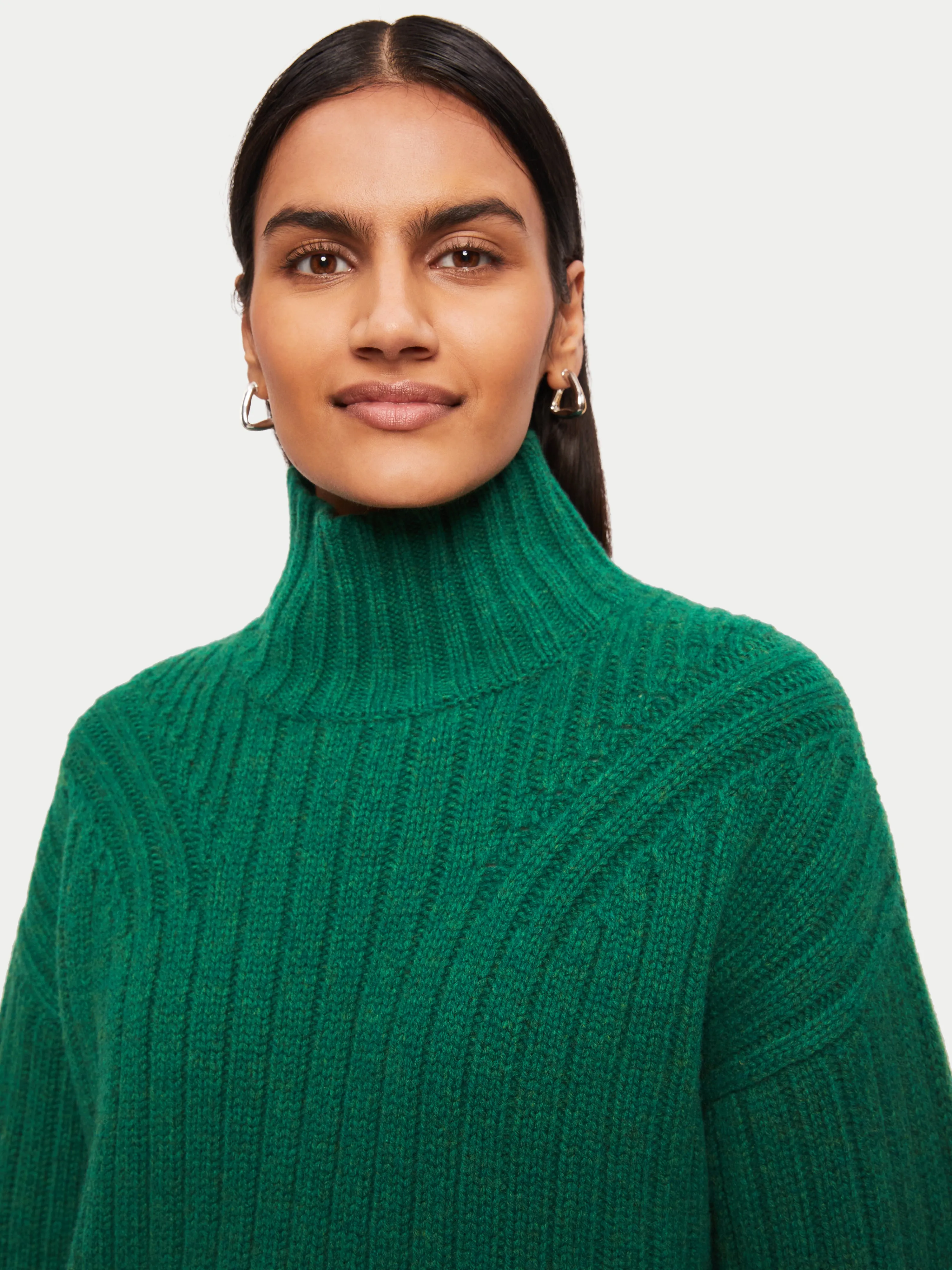 Soft Wool Rib Jumper | Green sold by Jigsaw product image thumbnail 2