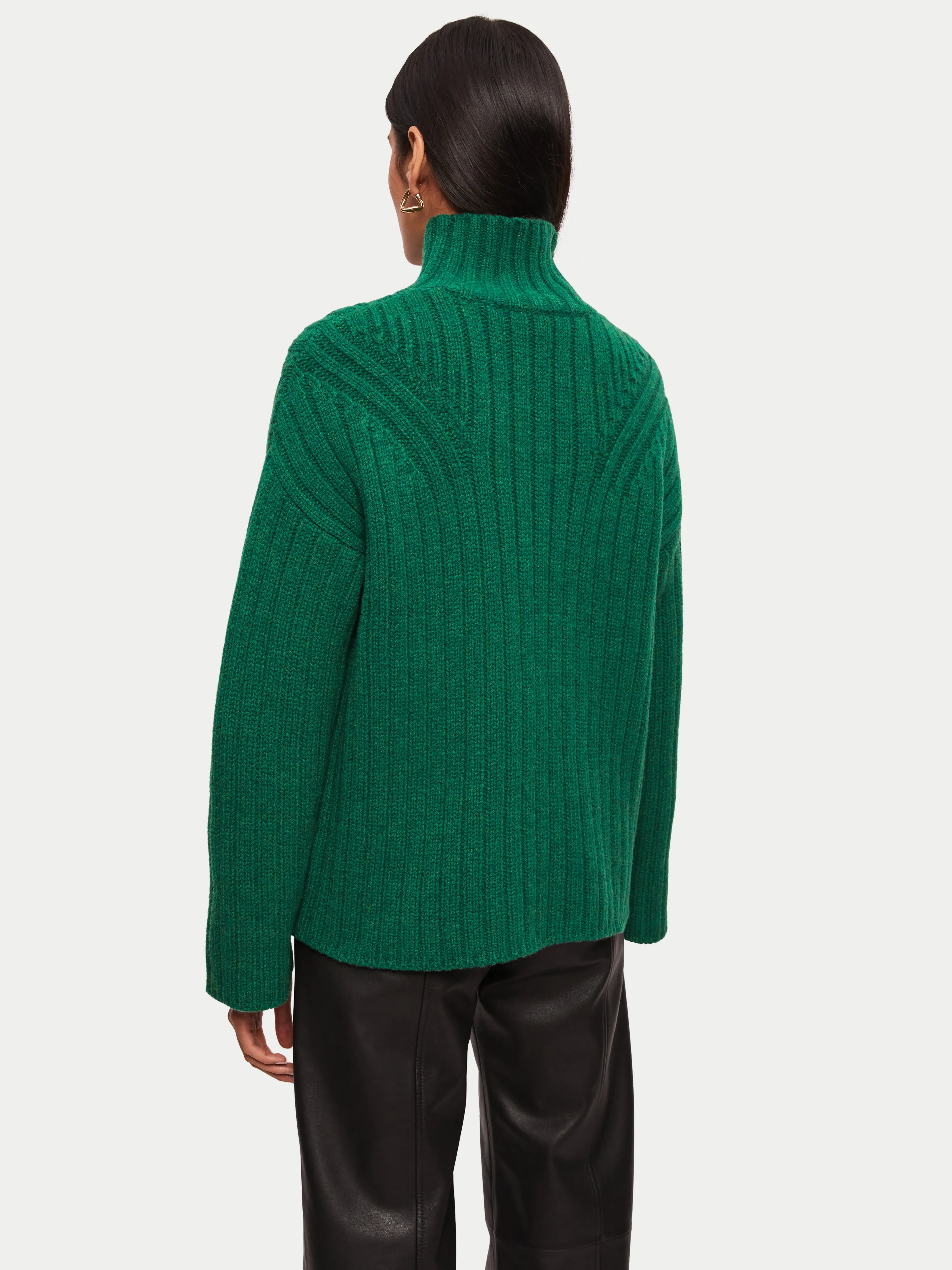 Soft Wool Rib Jumper | Green sold by Jigsaw product image thumbnail 5