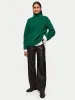 Soft Wool Rib Jumper | Green sold by Jigsaw