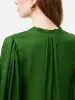 Cecily Satin Drape Top | Green sold by Jigsaw