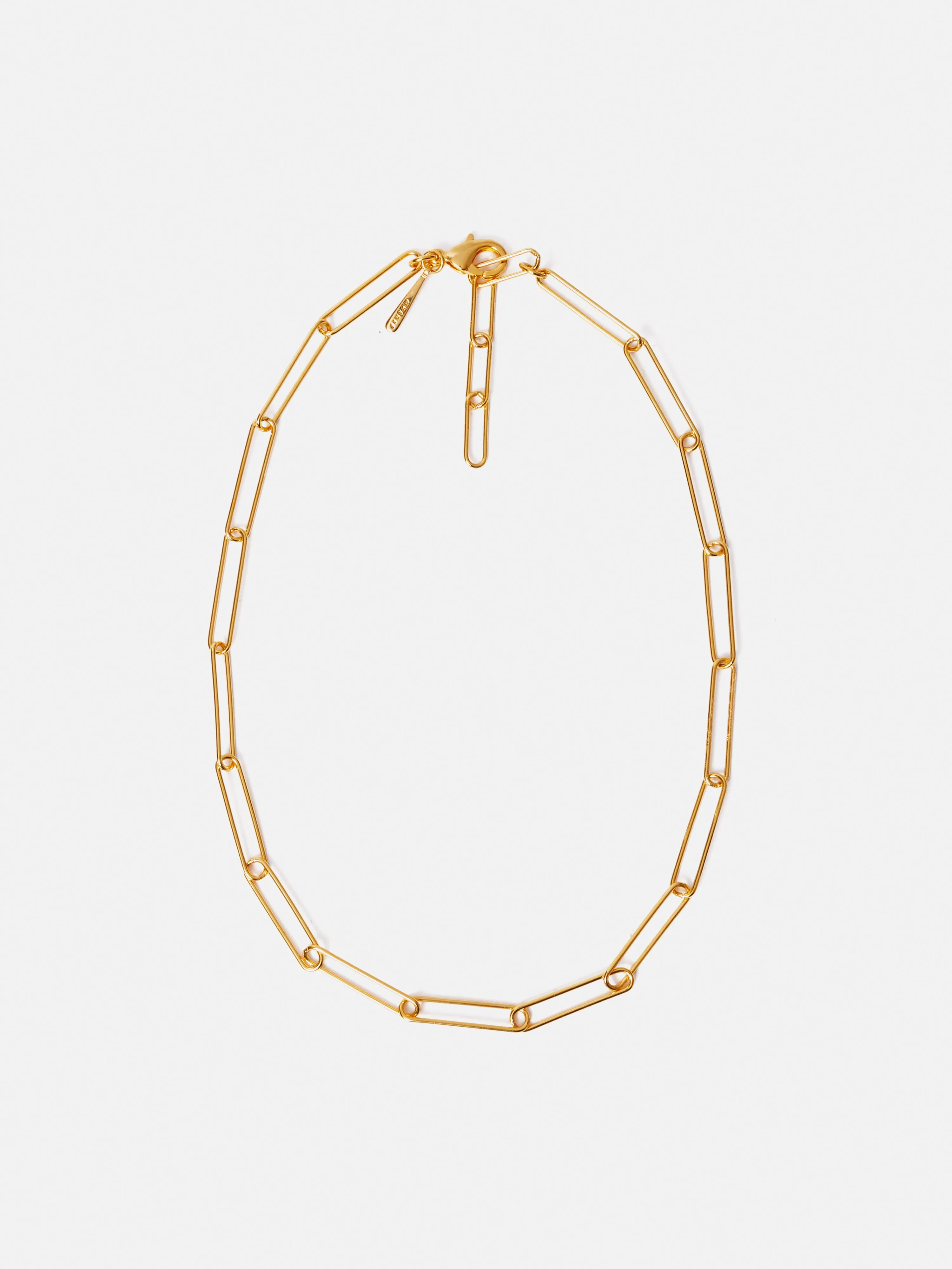 Paper Clip Chain Necklace | Gold sold by Jigsaw