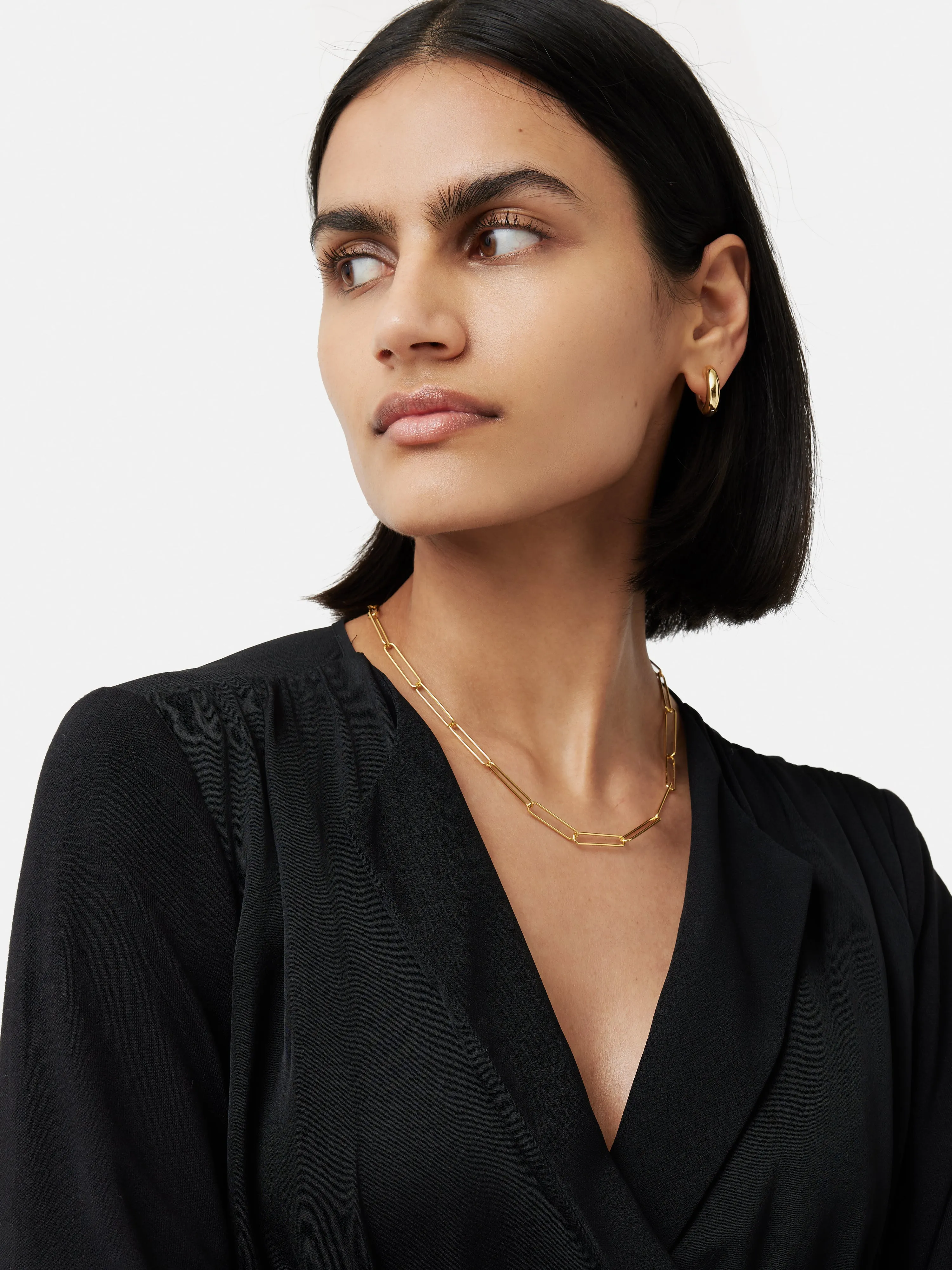 Paper Clip Chain Necklace | Gold sold by Jigsaw product image thumbnail 2