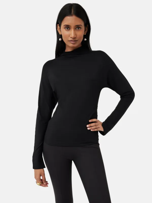 Batwing Cowl Neck Top | Black sold by Jigsaw