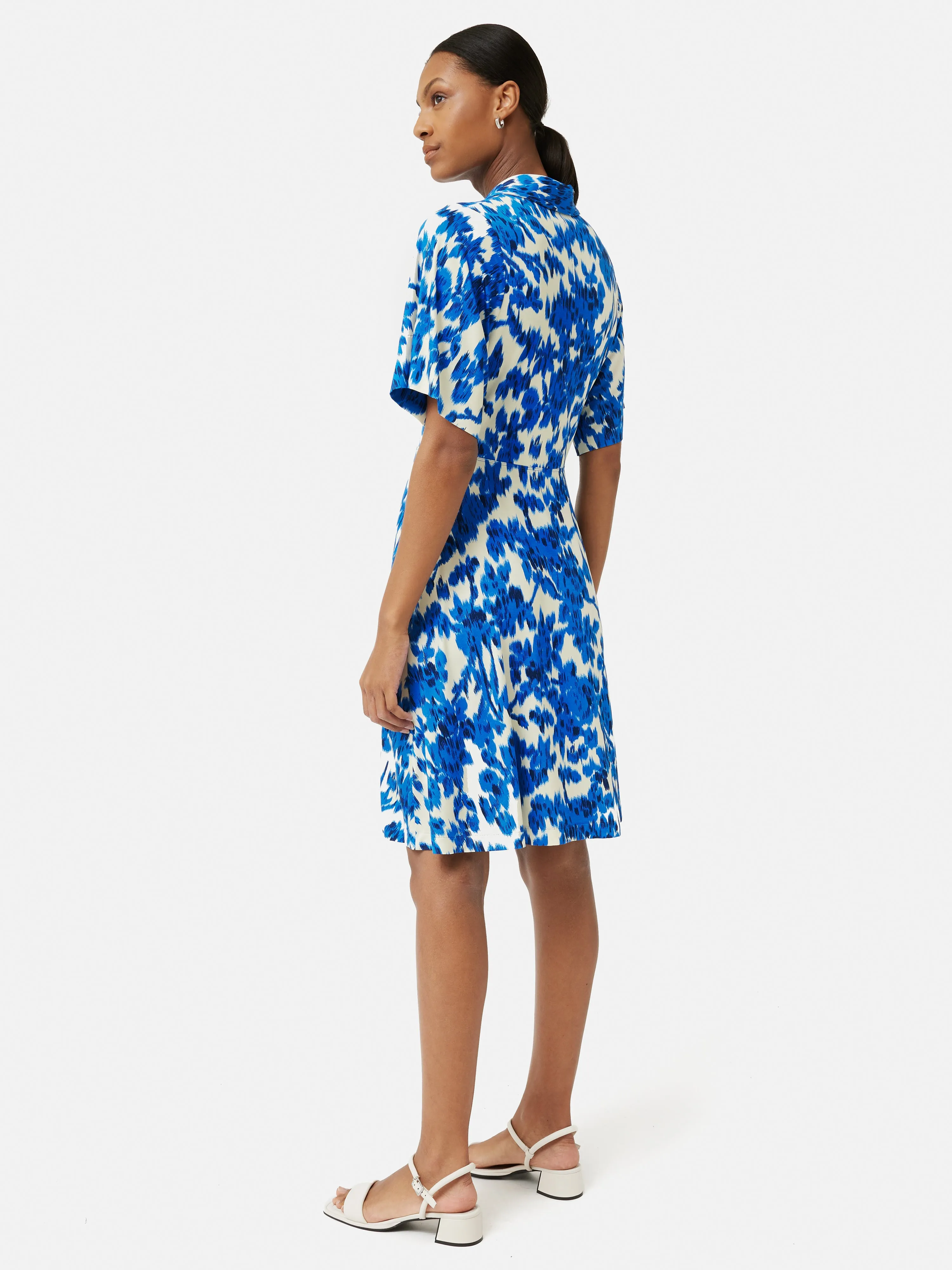 Ikat Posy Jersey Shirt Dress | Blue sold by Jigsaw product image thumbnail 4