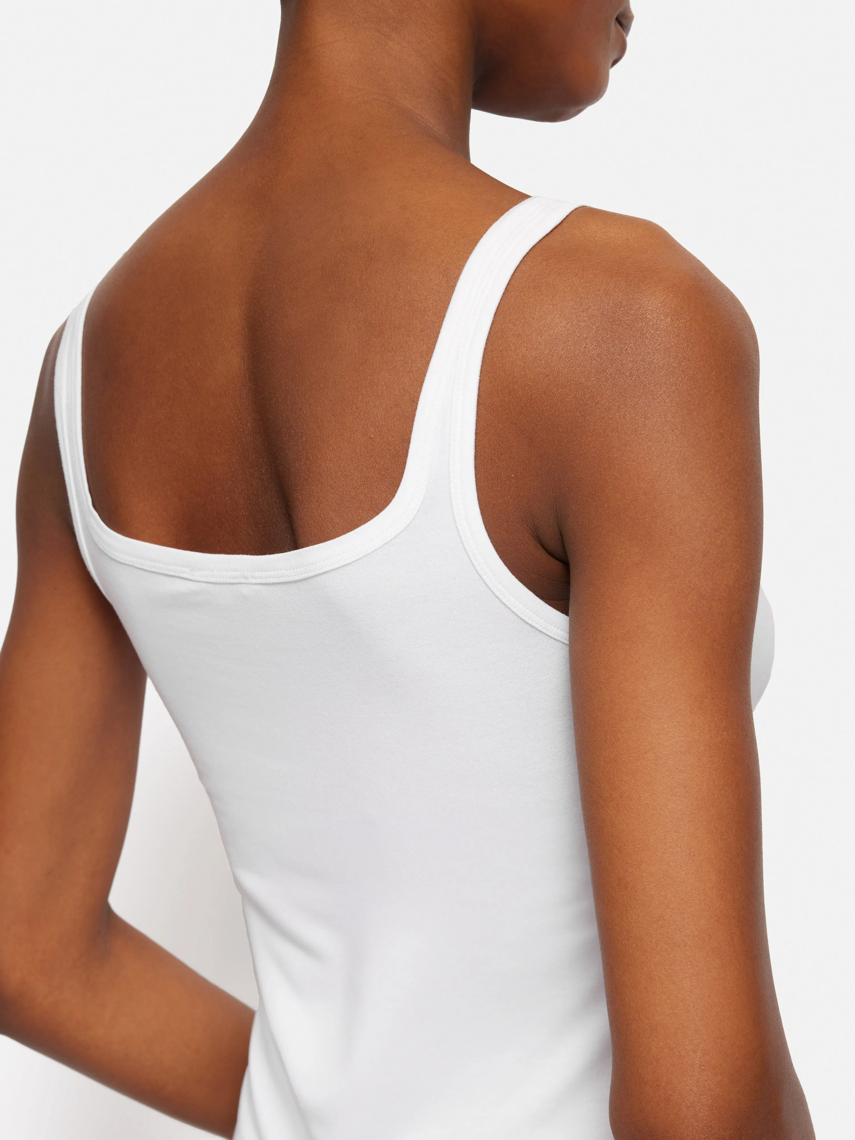 Square Neck Layering Tank | White sold by Jigsaw product image thumbnail 4