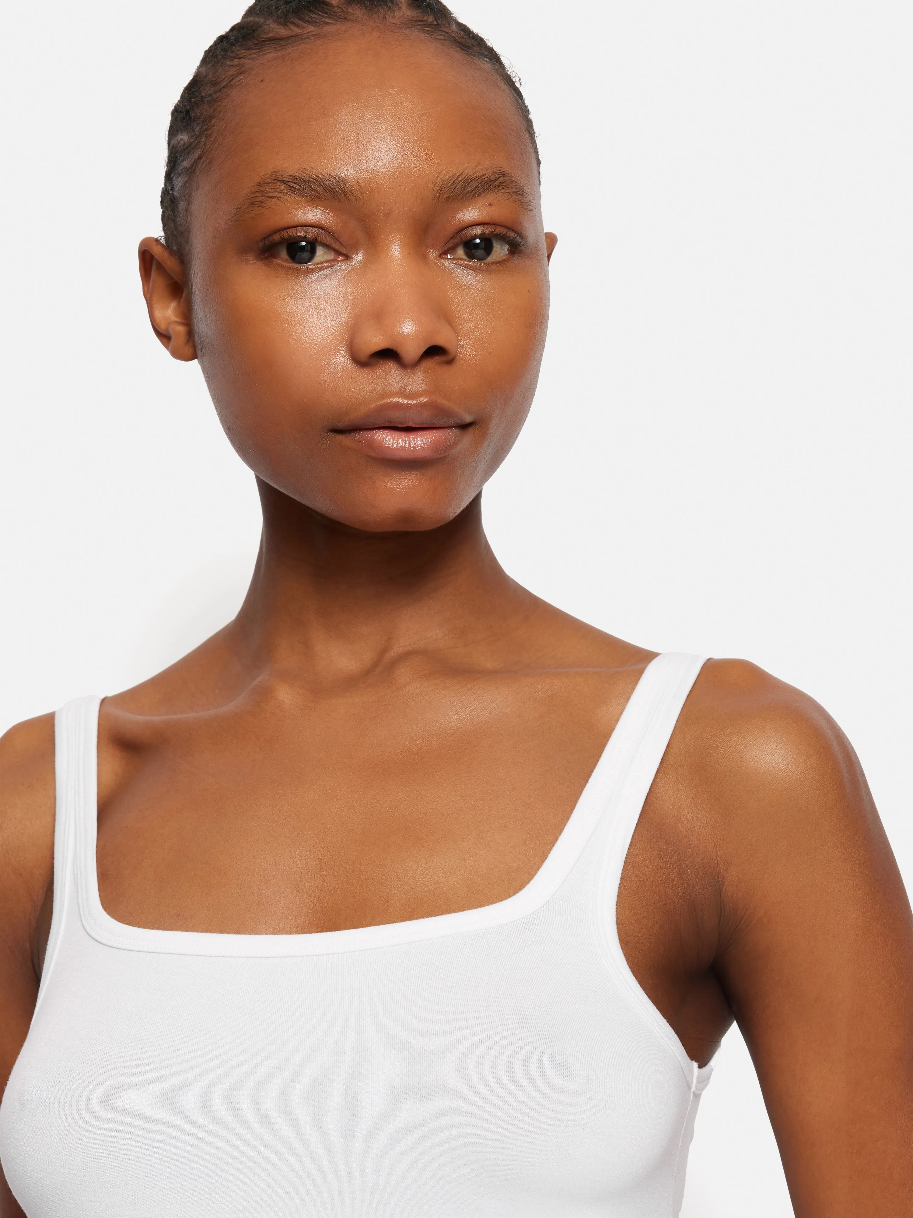 Square Neck Layering Tank | White sold by Jigsaw product image thumbnail 2