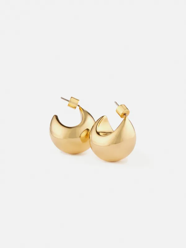 Chunky Dome Earrings | Gold sold by Jigsaw