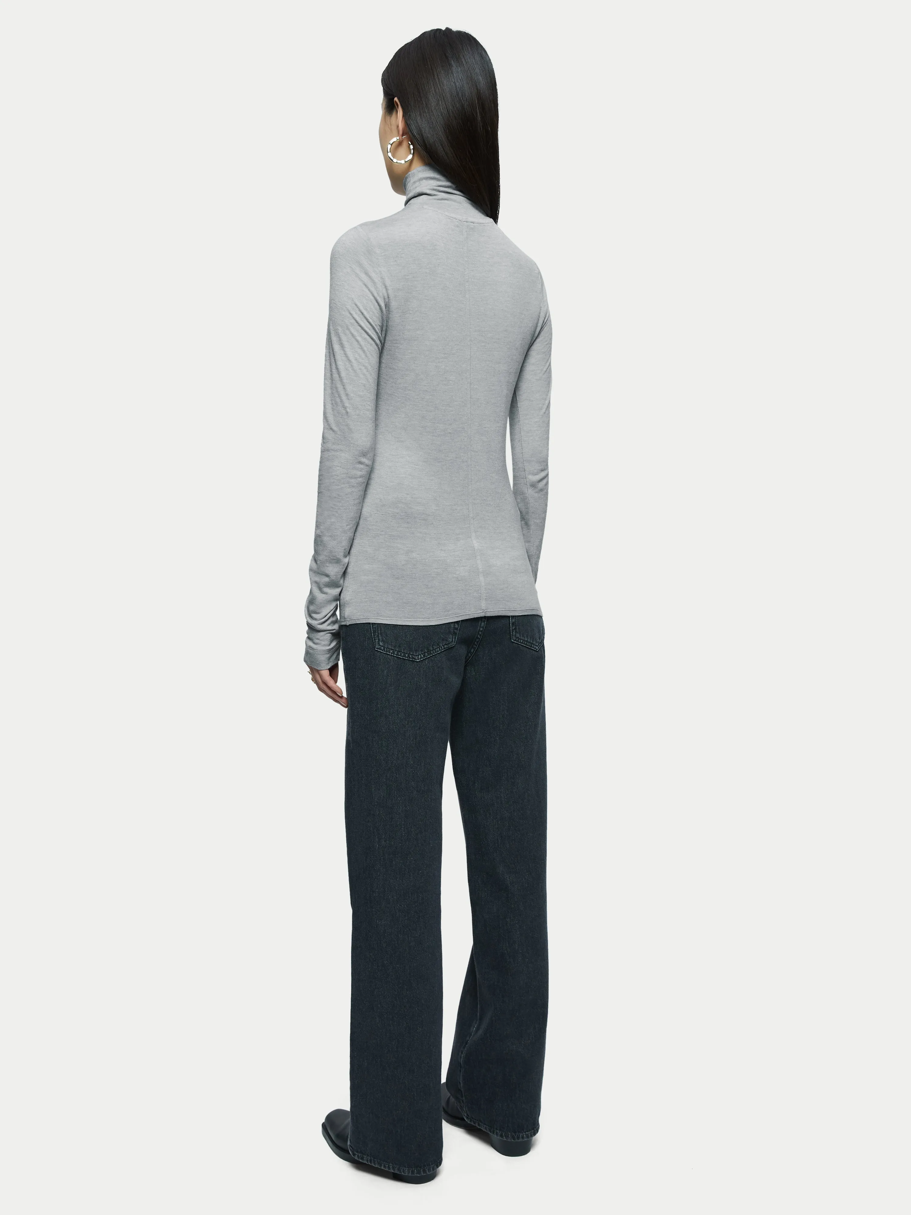 Lyocell Wool Polo Neck | Grey sold by Jigsaw product image thumbnail 5