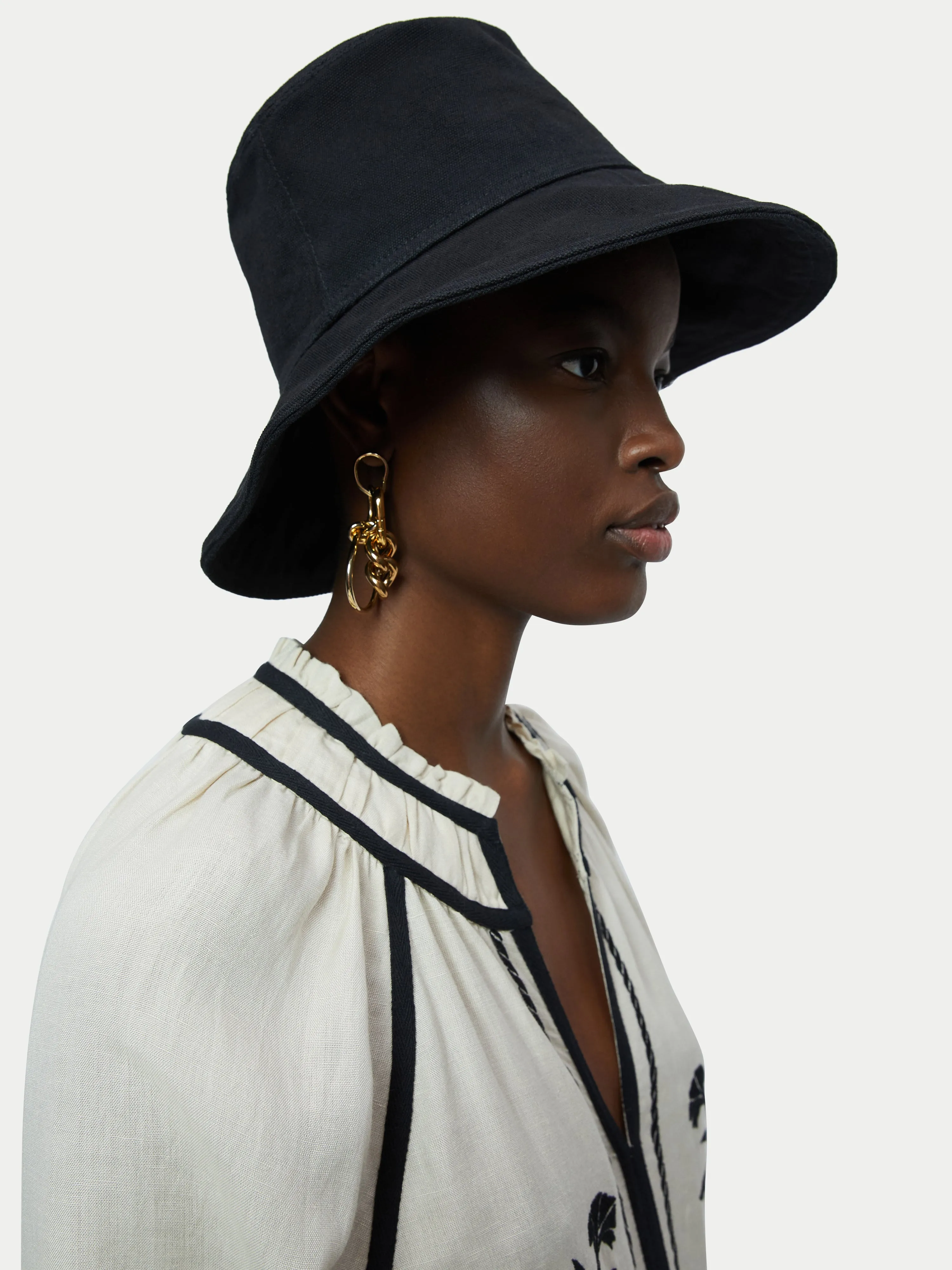 Cotton Canvas Hat | Black sold by Jigsaw product image thumbnail 4