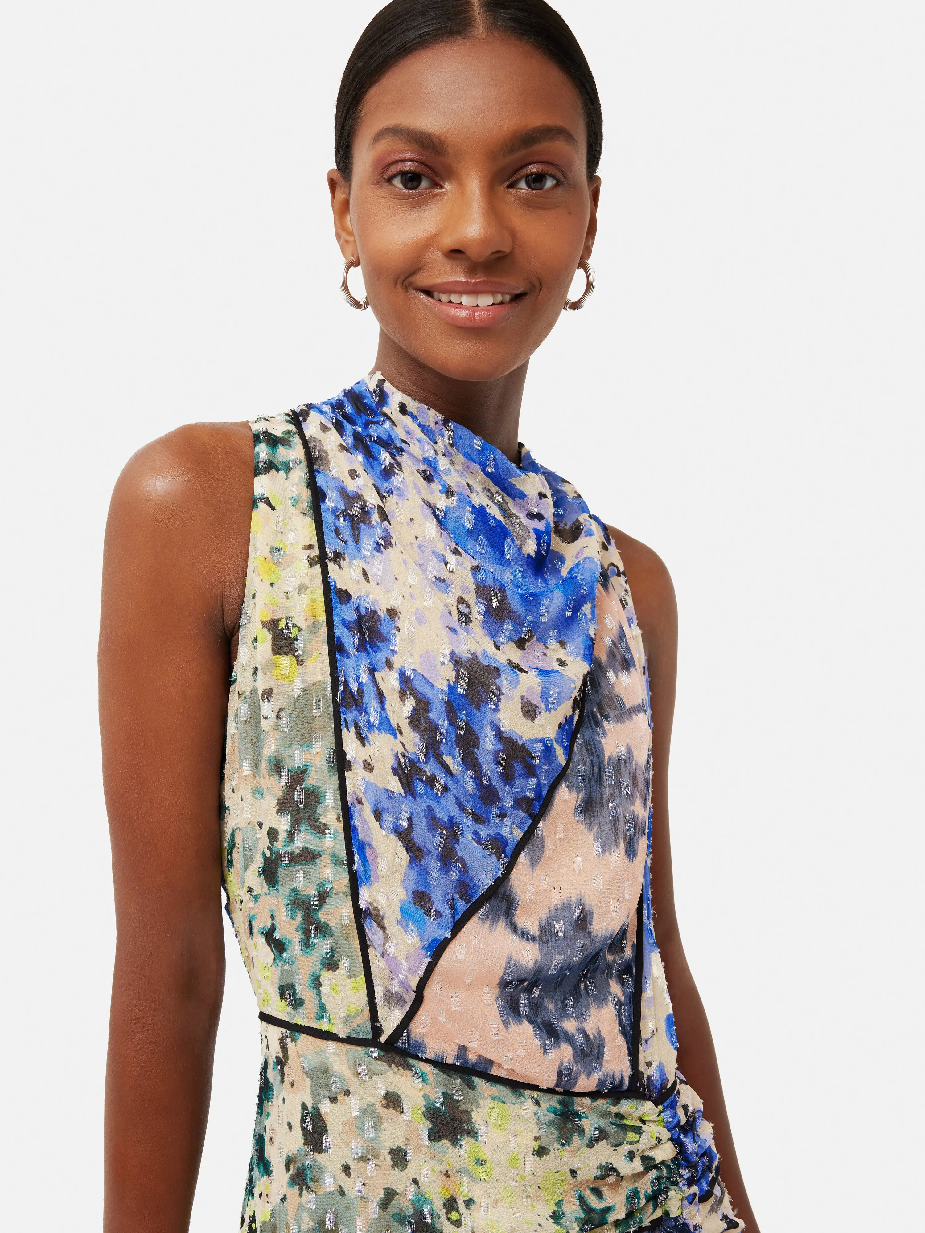 Ikat Posy Metallic Maxi Dress | Multi sold by Jigsaw product image thumbnail 2