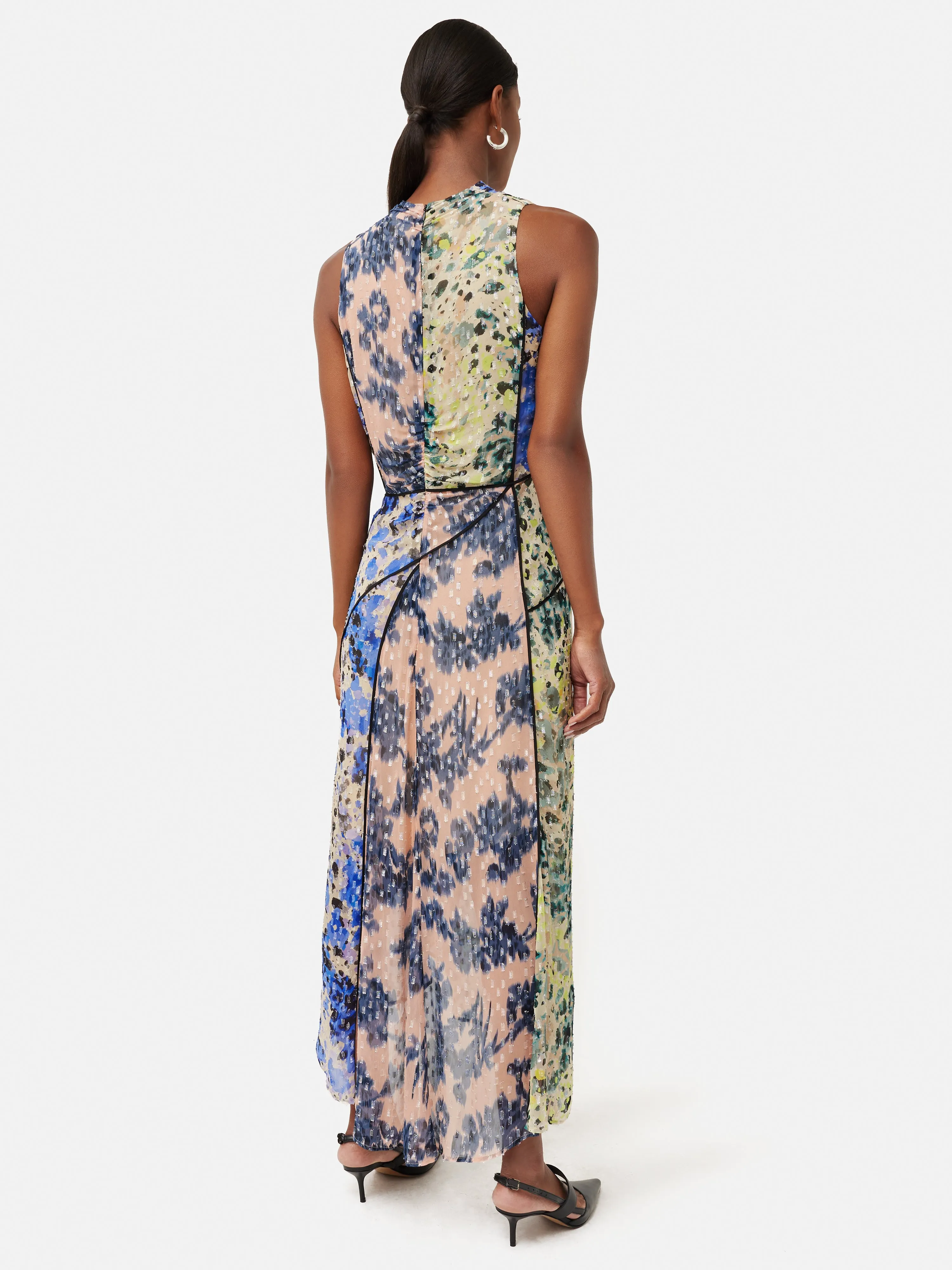 Ikat Posy Metallic Maxi Dress | Multi sold by Jigsaw product image thumbnail 3
