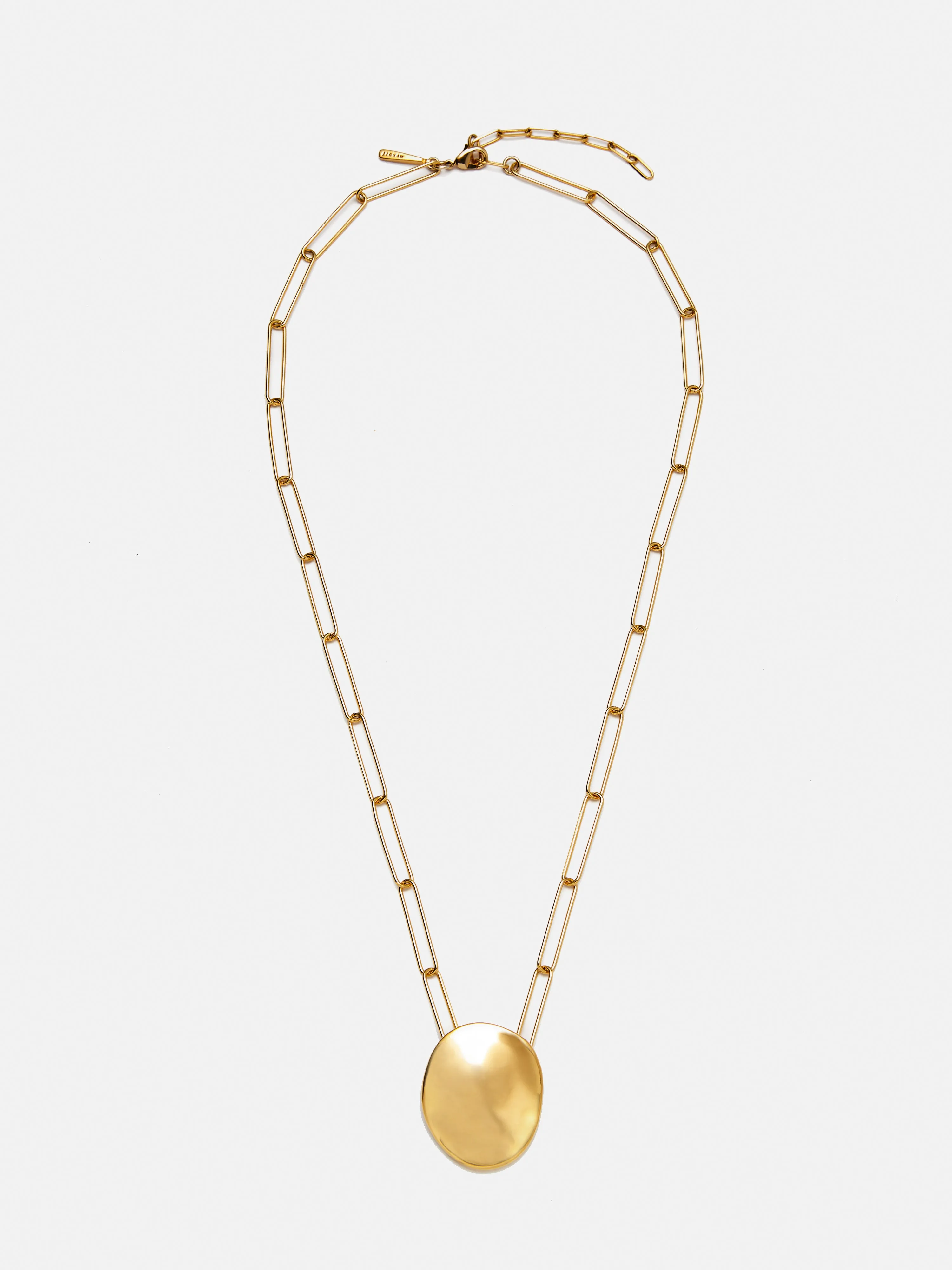 Hammered Disc Pendant | Gold sold by Jigsaw