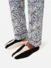 Shearling Striped Slipper | Monochrome sold by Jigsaw