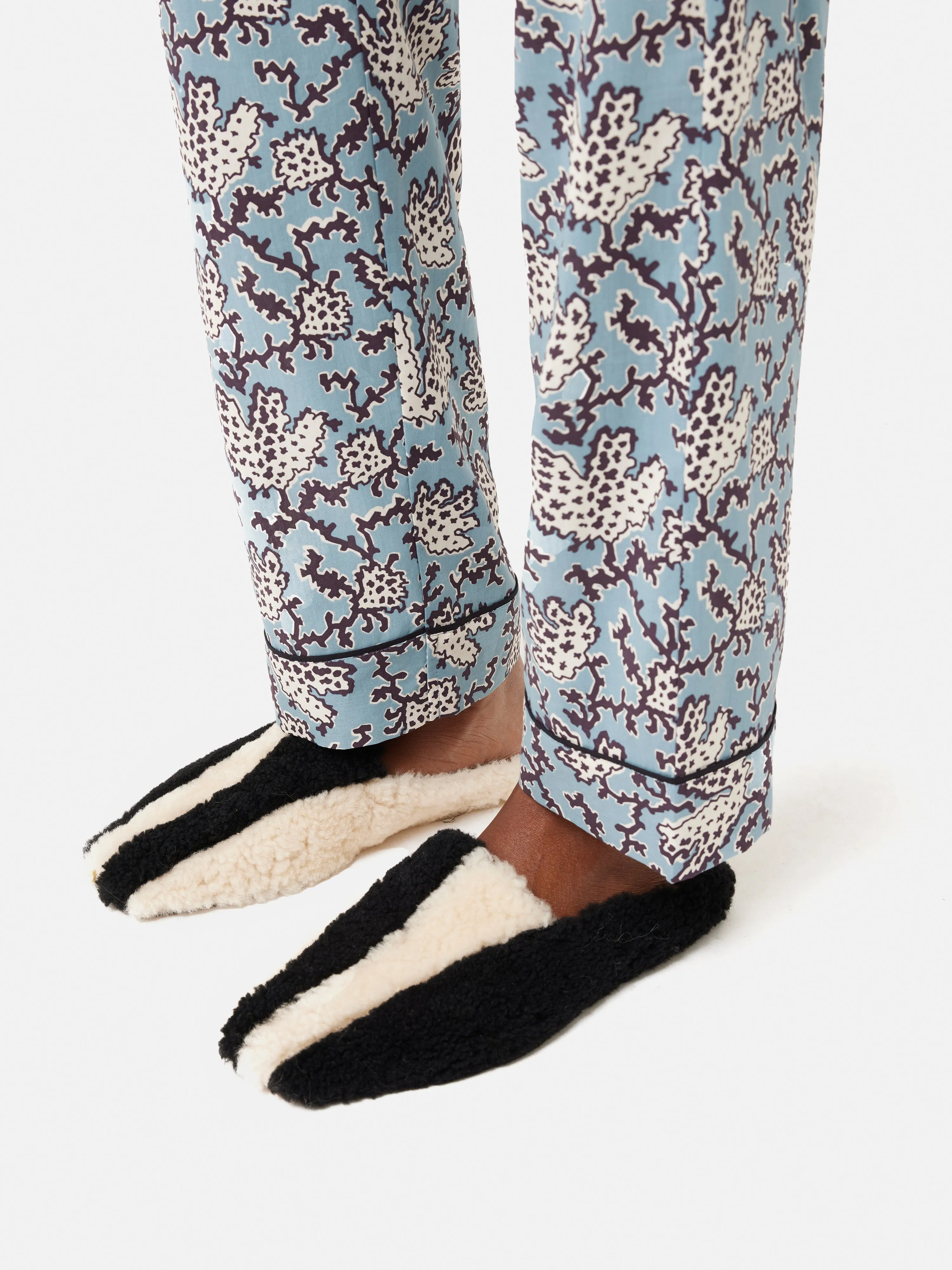 Shearling Striped Slipper | Monochrome sold by Jigsaw product image thumbnail 2