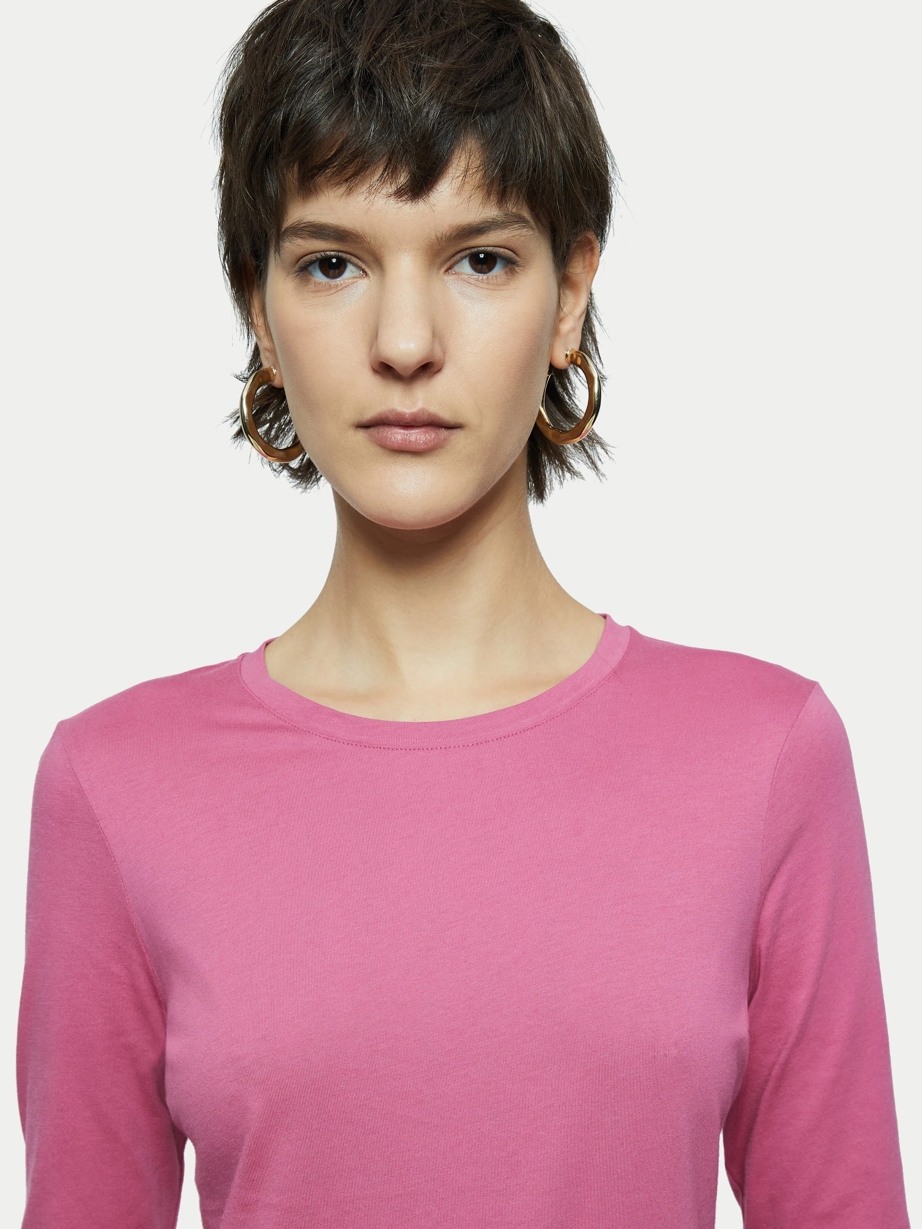 Supima Cotton Long Sleeve Tee | Pink sold by Jigsaw product image thumbnail 2