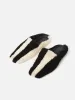Shearling Striped Slipper | Monochrome sold by Jigsaw