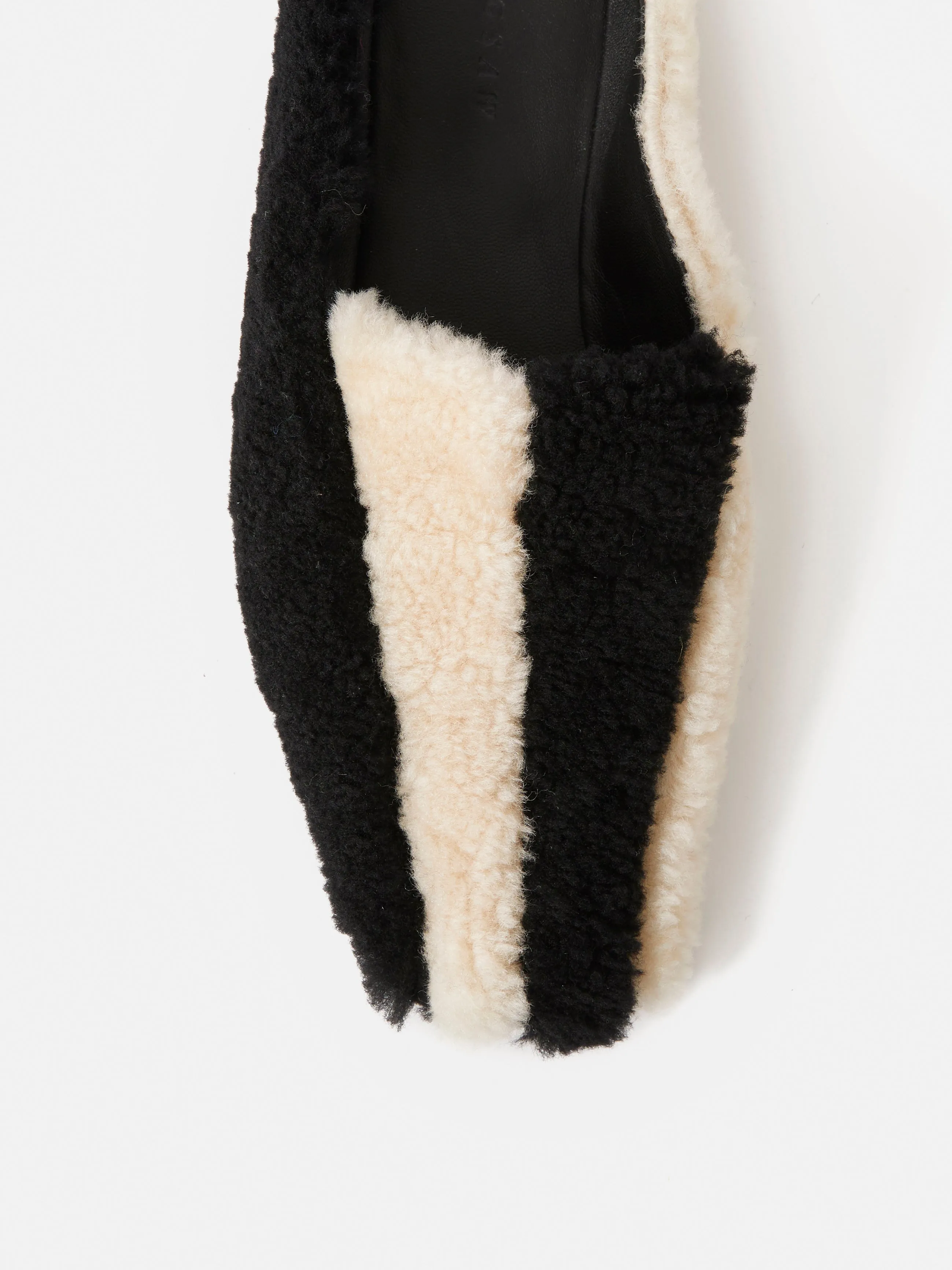 Shearling Striped Slipper | Monochrome sold by Jigsaw product image thumbnail 3