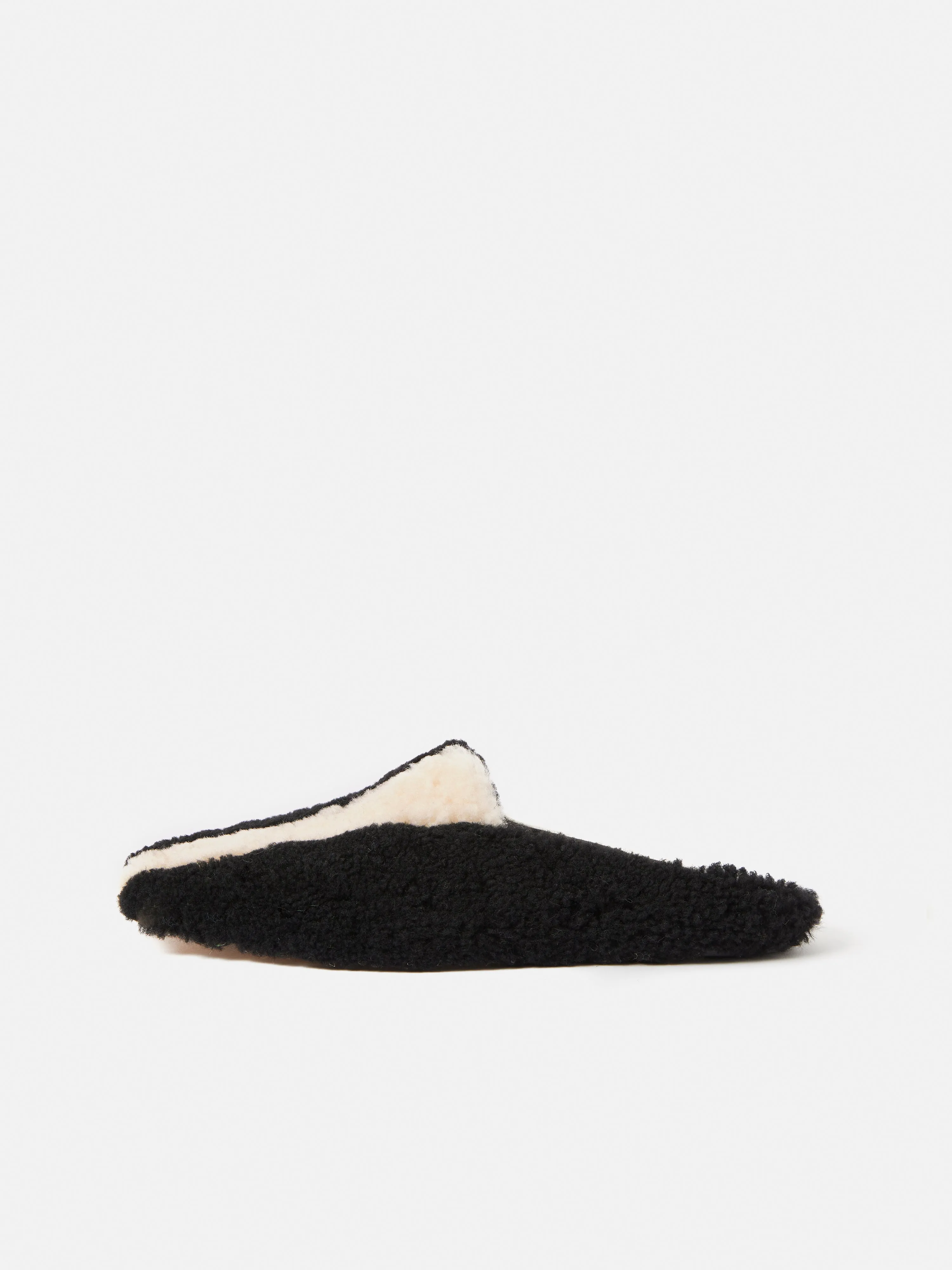 Shearling Striped Slipper | Monochrome sold by Jigsaw
