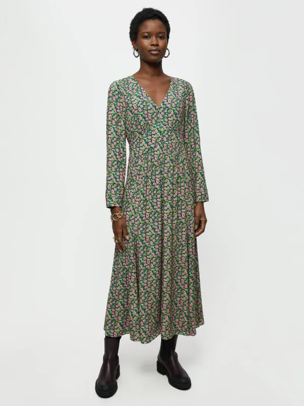 Hydrangea Midi Tea Dress | Green sold by Jigsaw