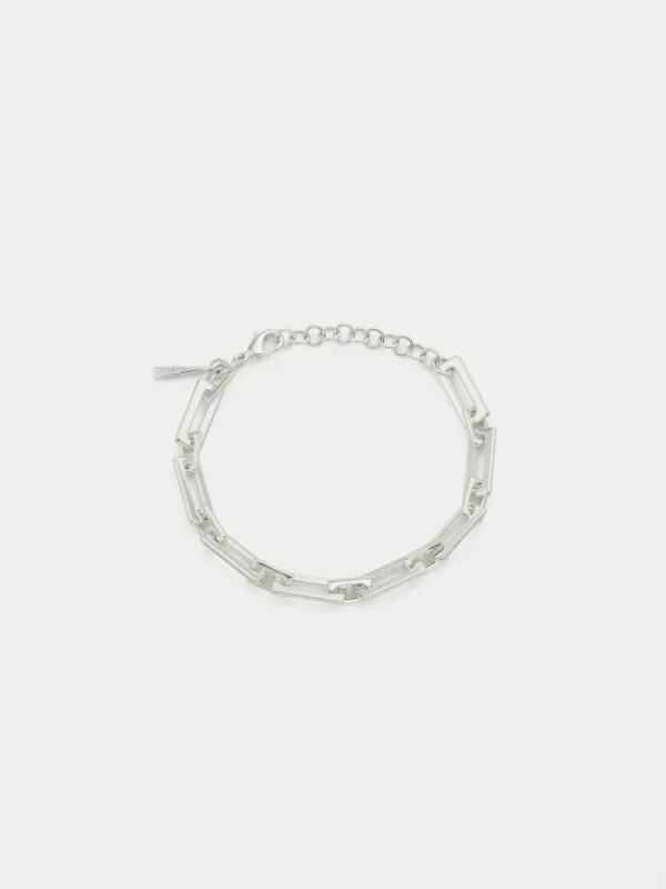 Square Link Chain Bracelet | Silver sold by Jigsaw