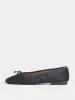 Chiswick Calf Hair Ballerina | Navy sold by Jigsaw