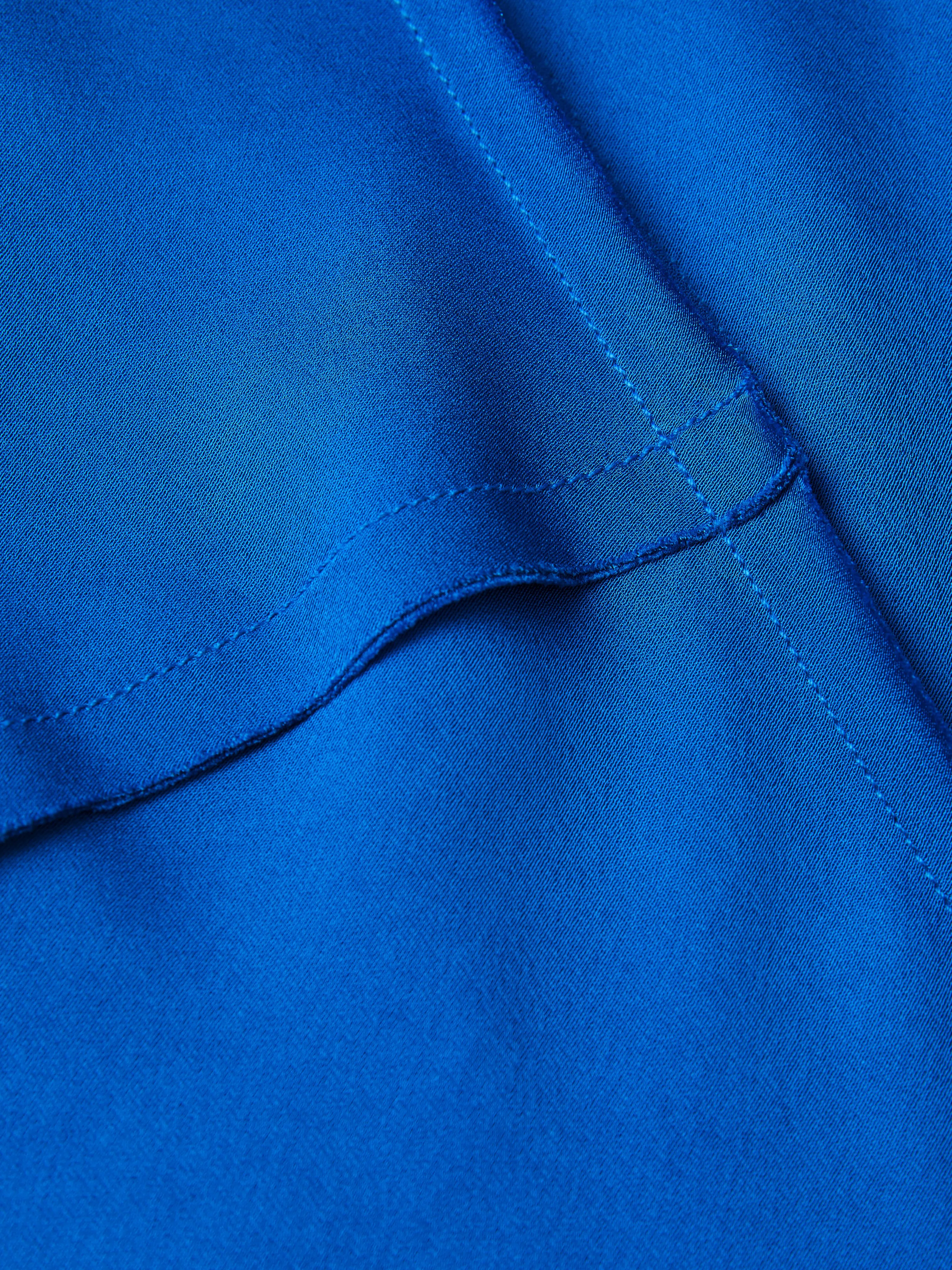 Satin Crepe Raw Edge Skirt | Blue sold by Jigsaw product image thumbnail 5