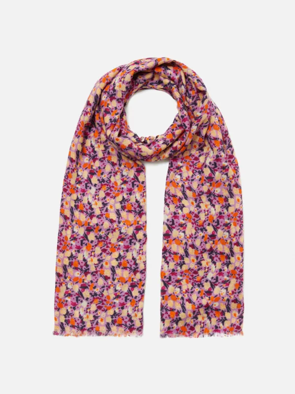 Carnation Wool Silk Scarf | Lilac sold by Jigsaw