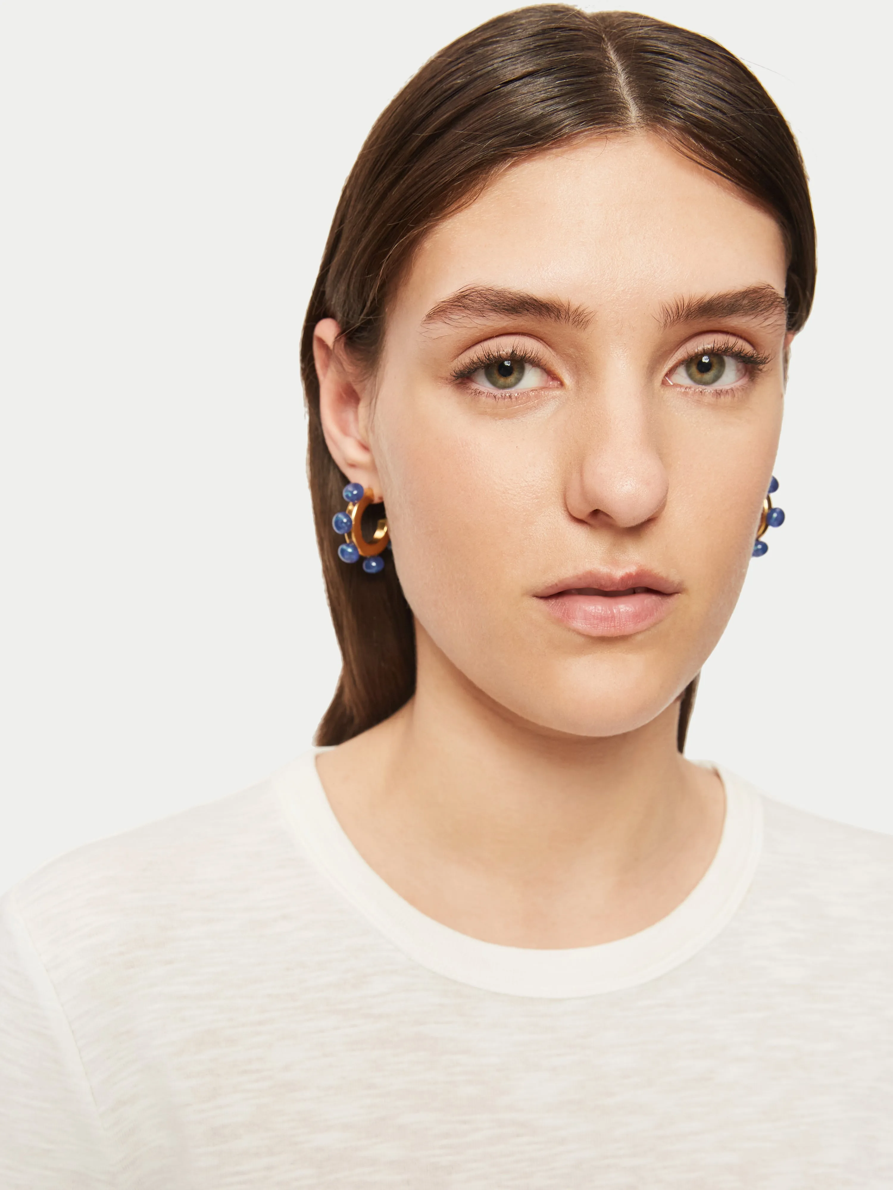 Ball Hoop Earring | Blue sold by Jigsaw product image thumbnail 4