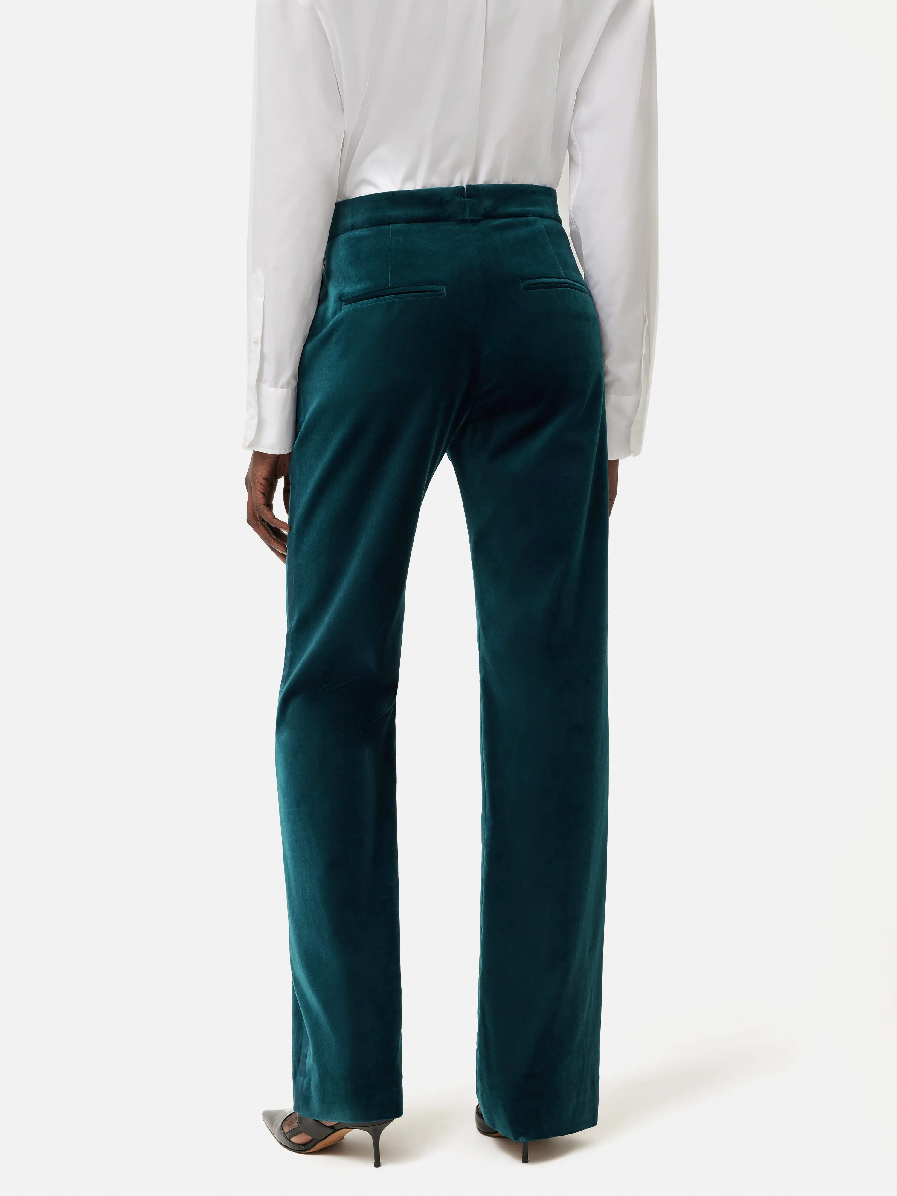 Velvet Mason Trouser | Teal sold by Jigsaw product image thumbnail 5