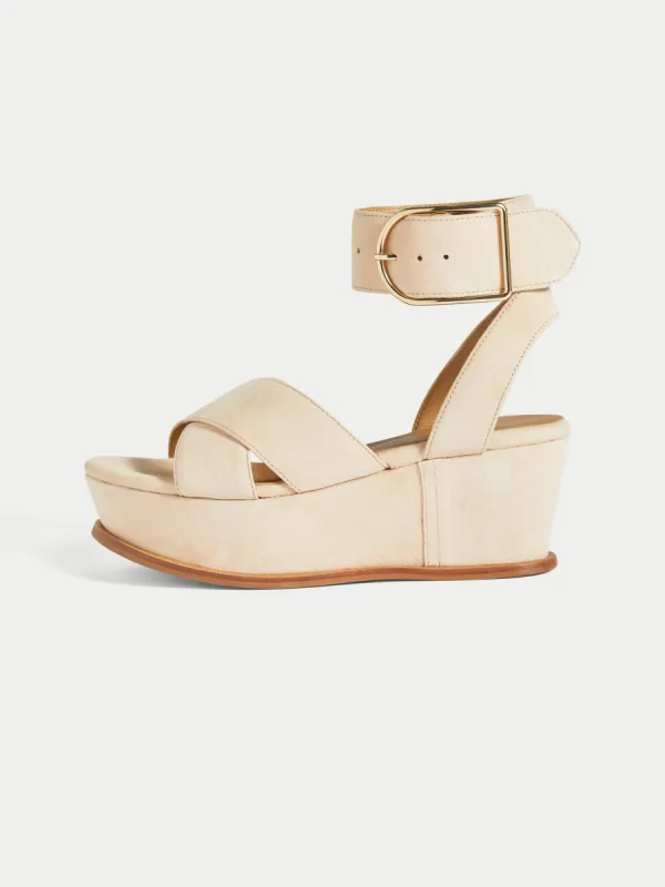 Ives Suede Wedge | Nude sold by Jigsaw