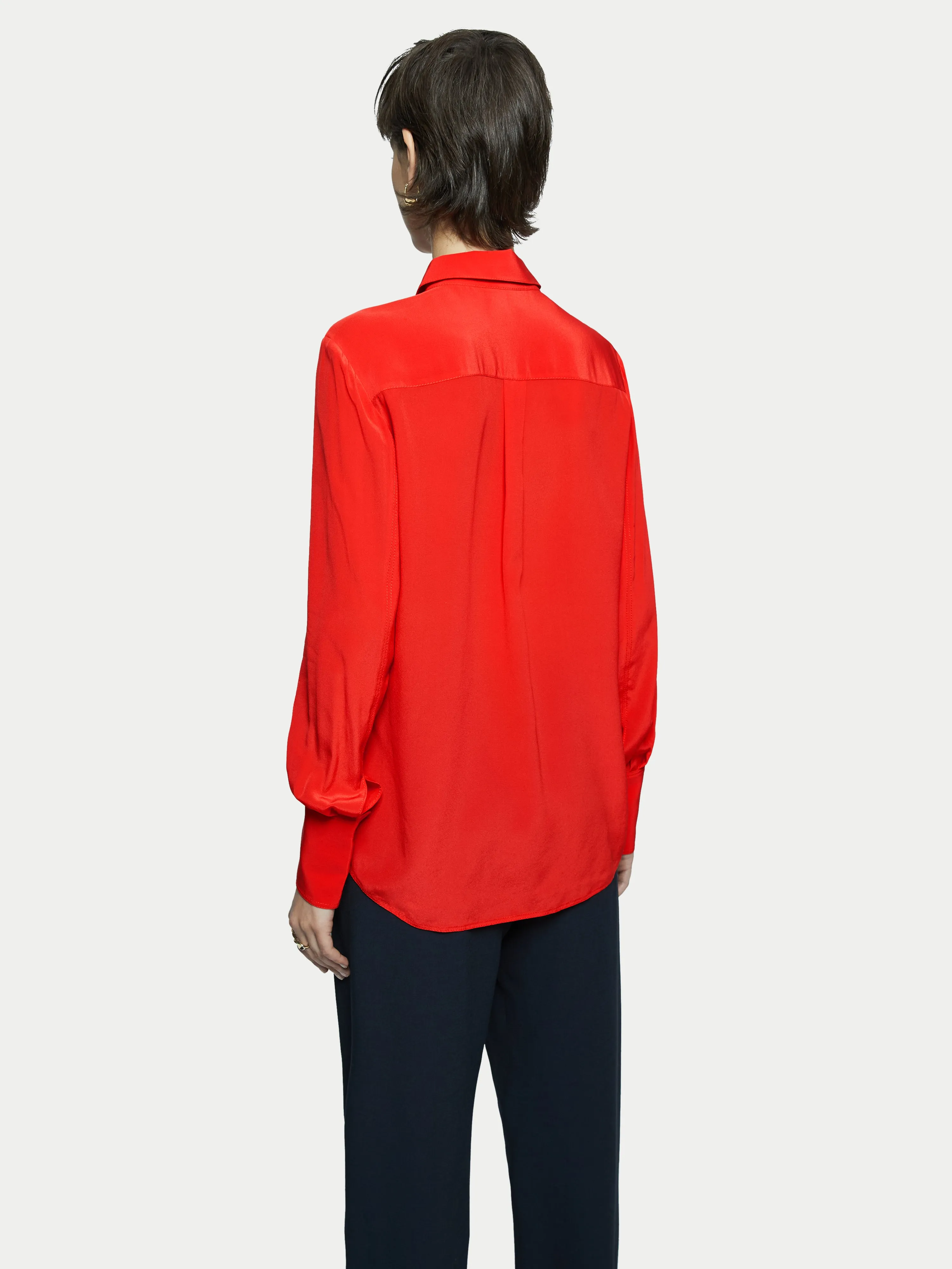 Silk Stitched Shirt | Red sold by Jigsaw product image thumbnail 5