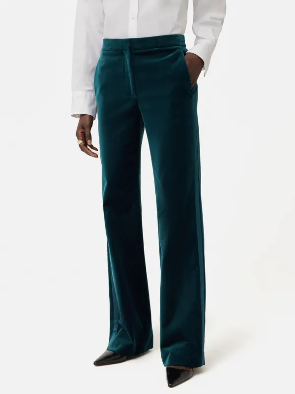 Velvet Mason Trouser | Teal sold by Jigsaw