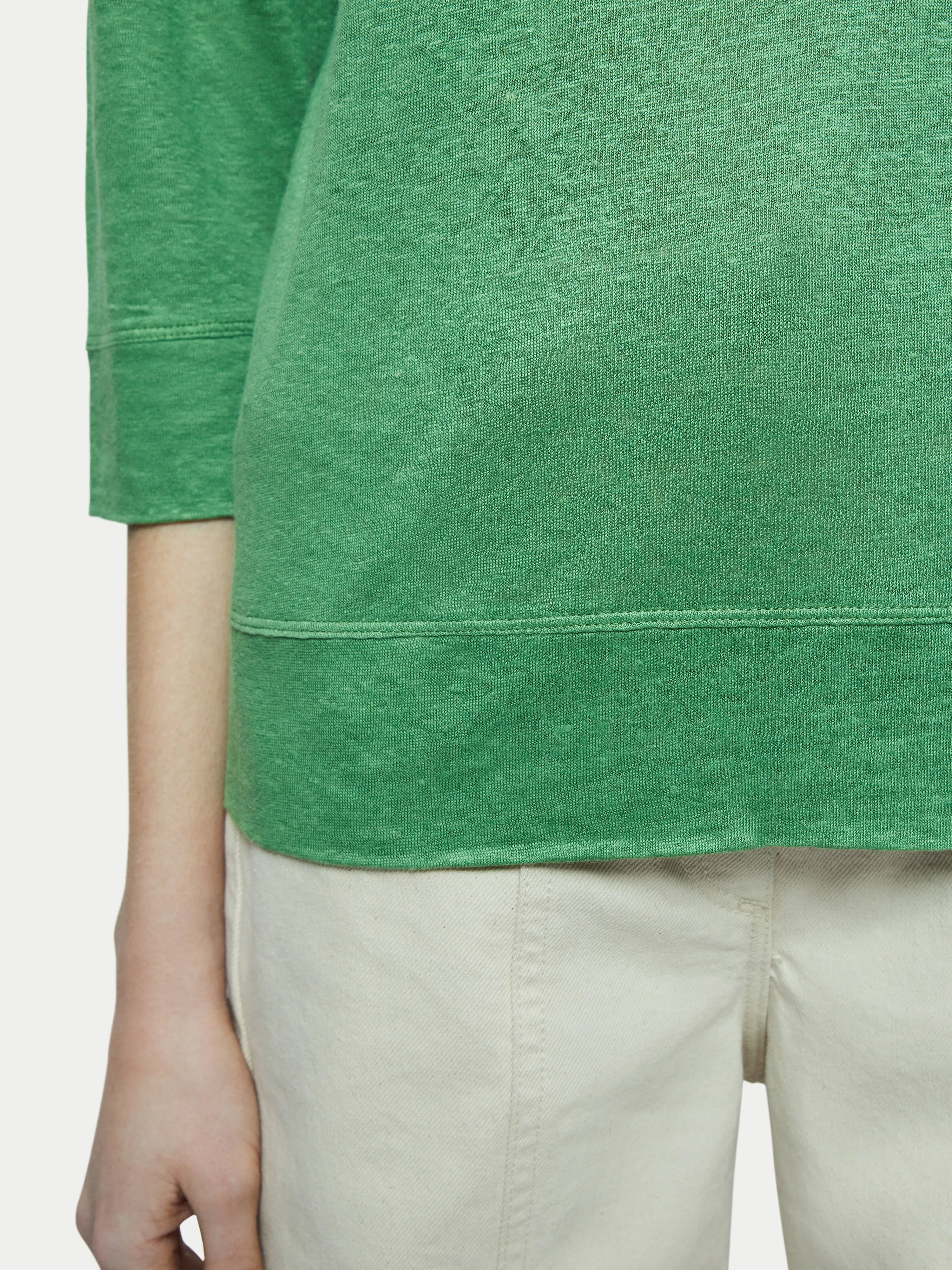 Linen Raglan Top | Green sold by Jigsaw product image thumbnail 4