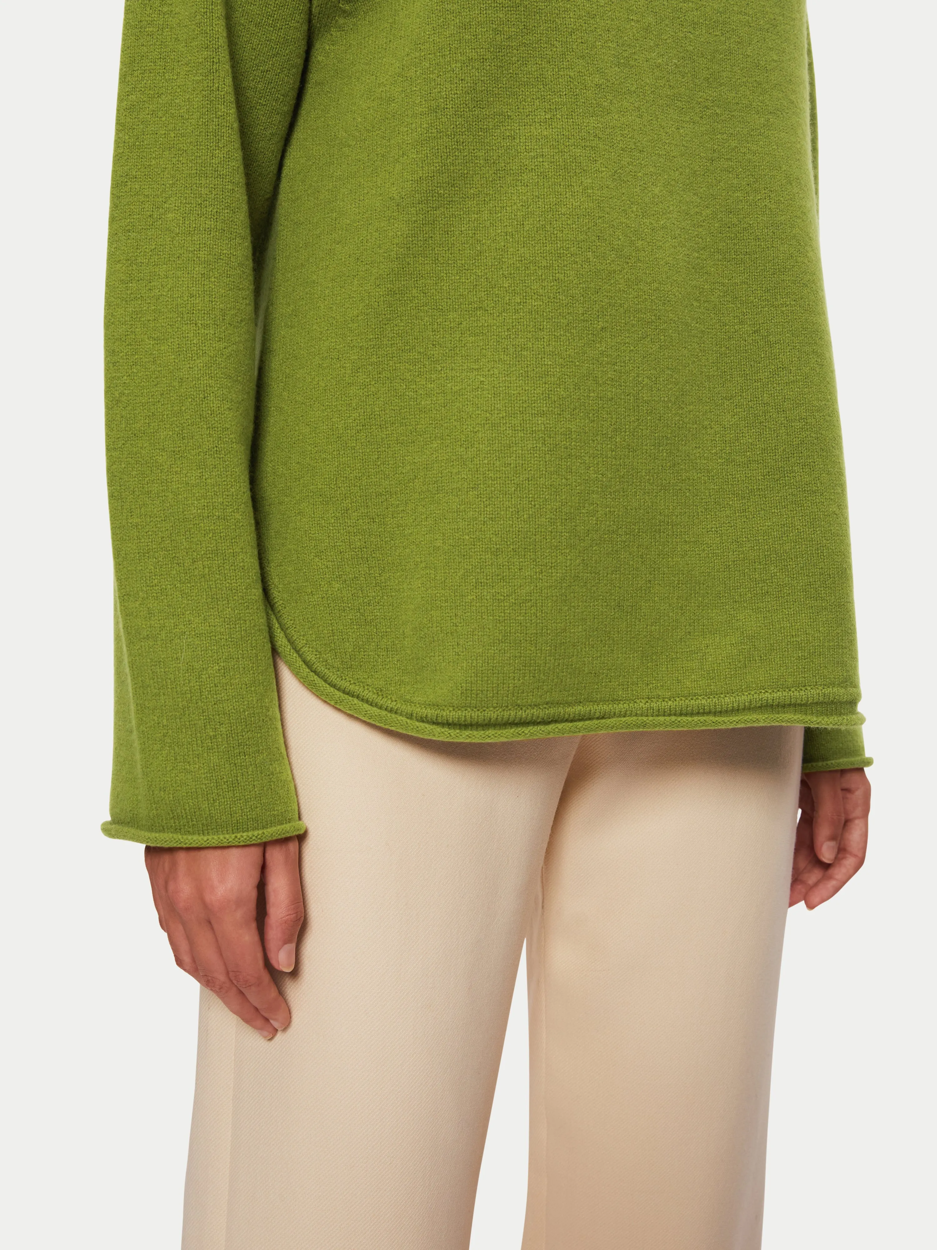 Merino Scoop Hem Jumper | Green sold by Jigsaw product image thumbnail 3
