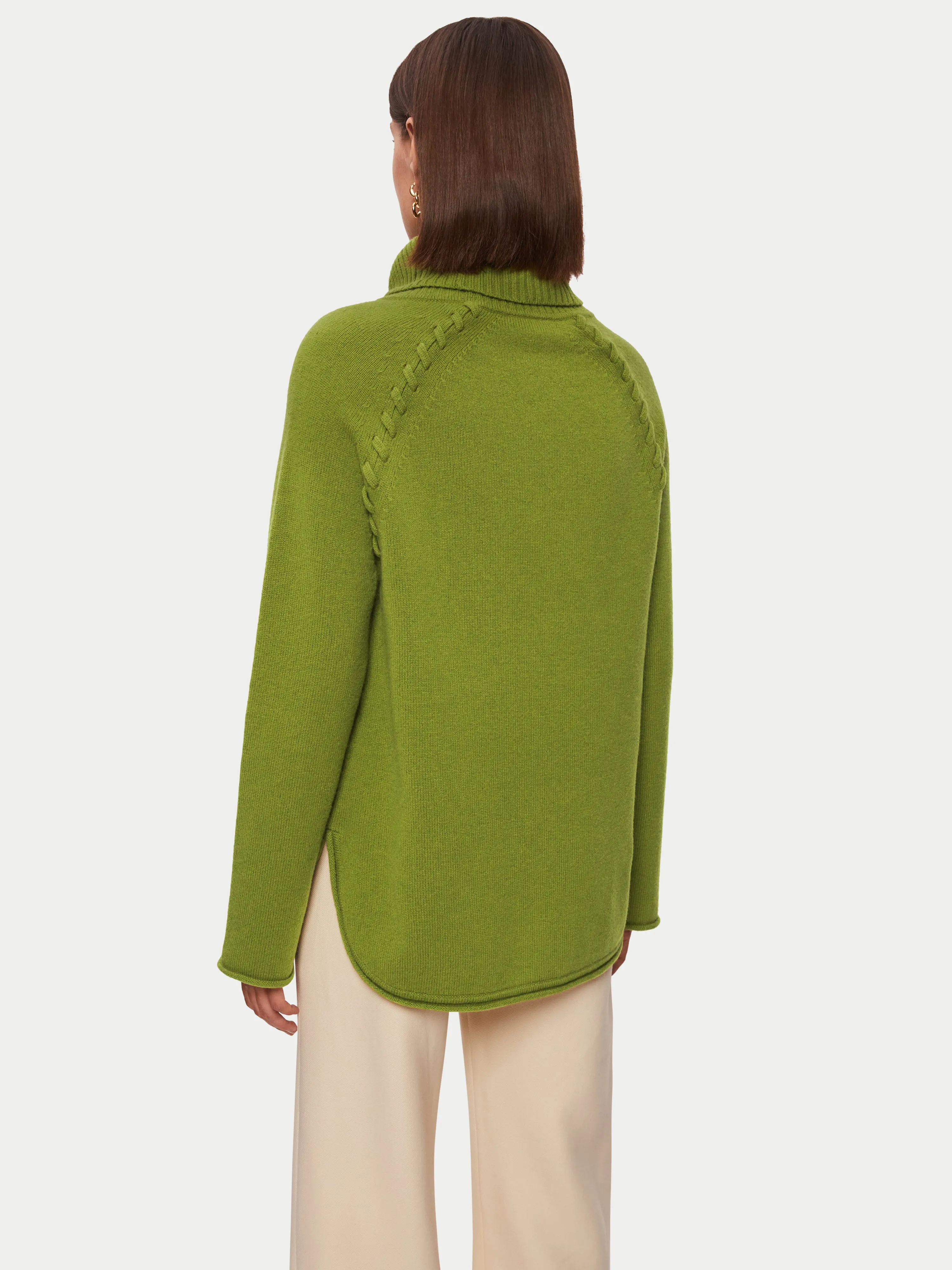 Merino Scoop Hem Jumper | Green sold by Jigsaw product image thumbnail 4