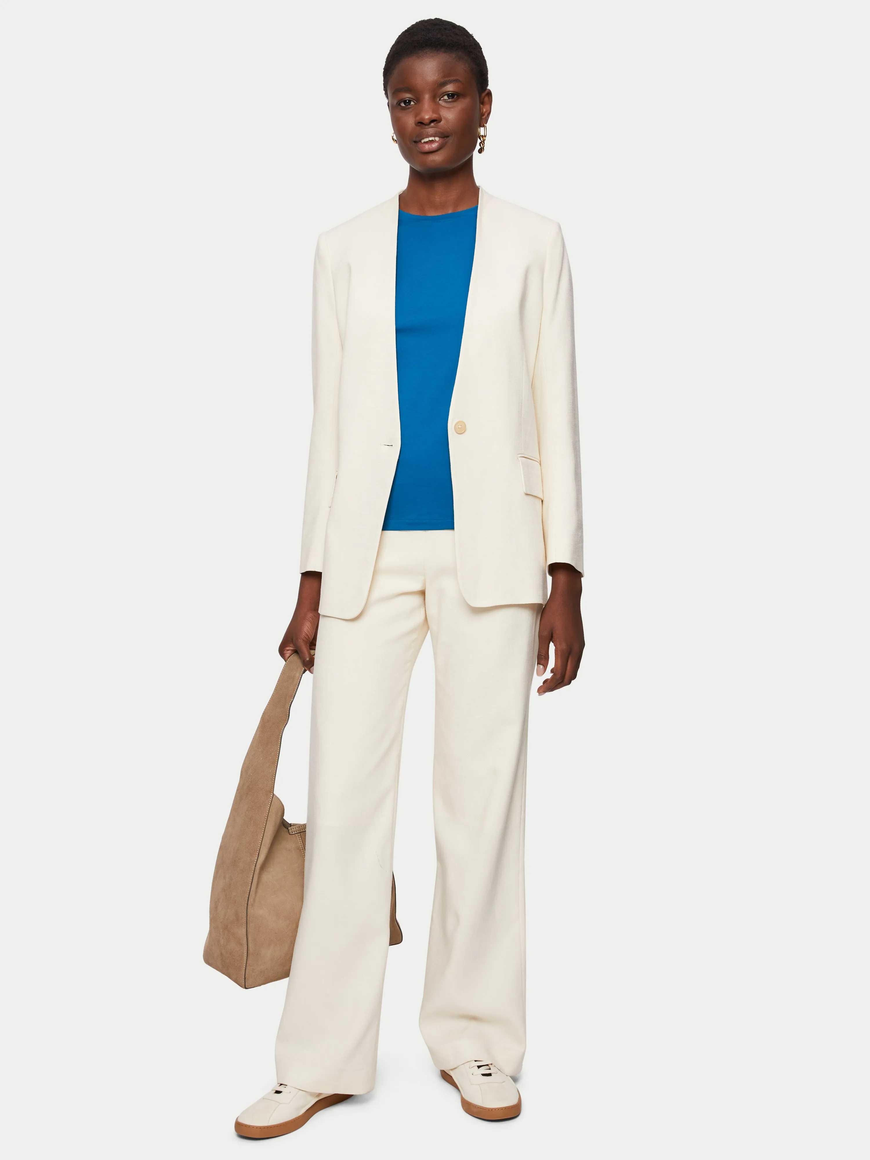 Supima Cotton Long Sleeve Tee | Deep Ocean sold by Jigsaw product image thumbnail 2