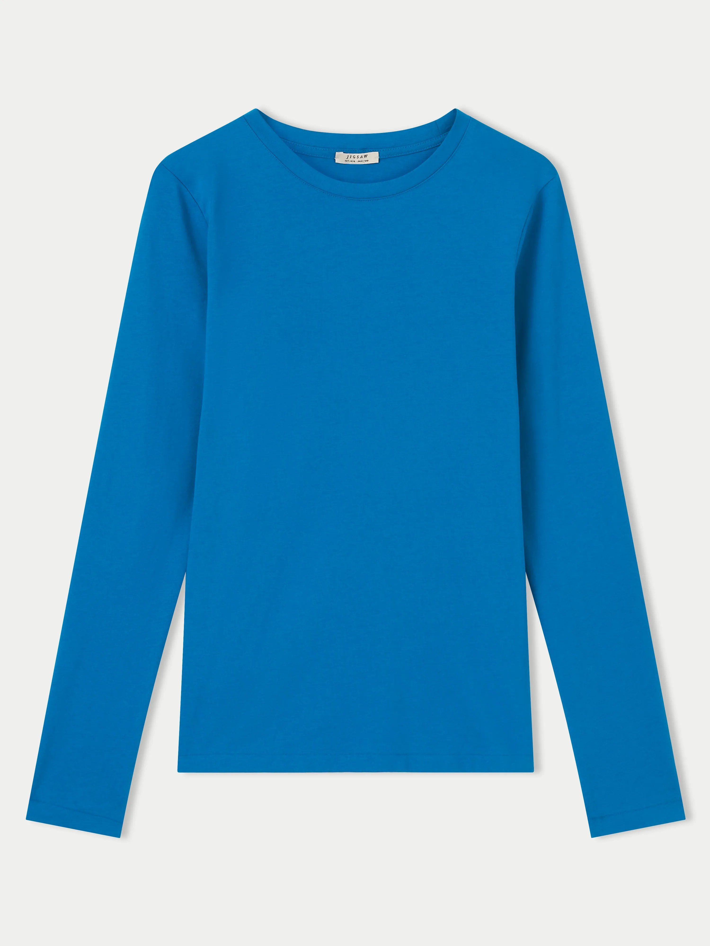 Supima Cotton Long Sleeve Tee | Deep Ocean sold by Jigsaw product image thumbnail 5