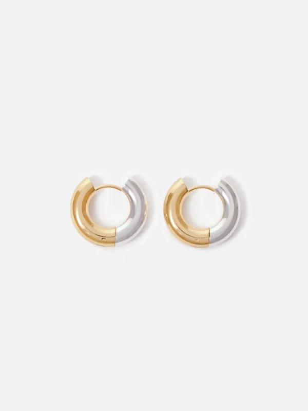Mixed Metal Hoop Earring | Multi sold by Jigsaw